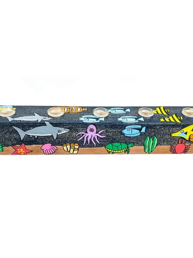 Preview pic of Custom hand painted 14mm and 18mm 5 hole slide/bowl stand