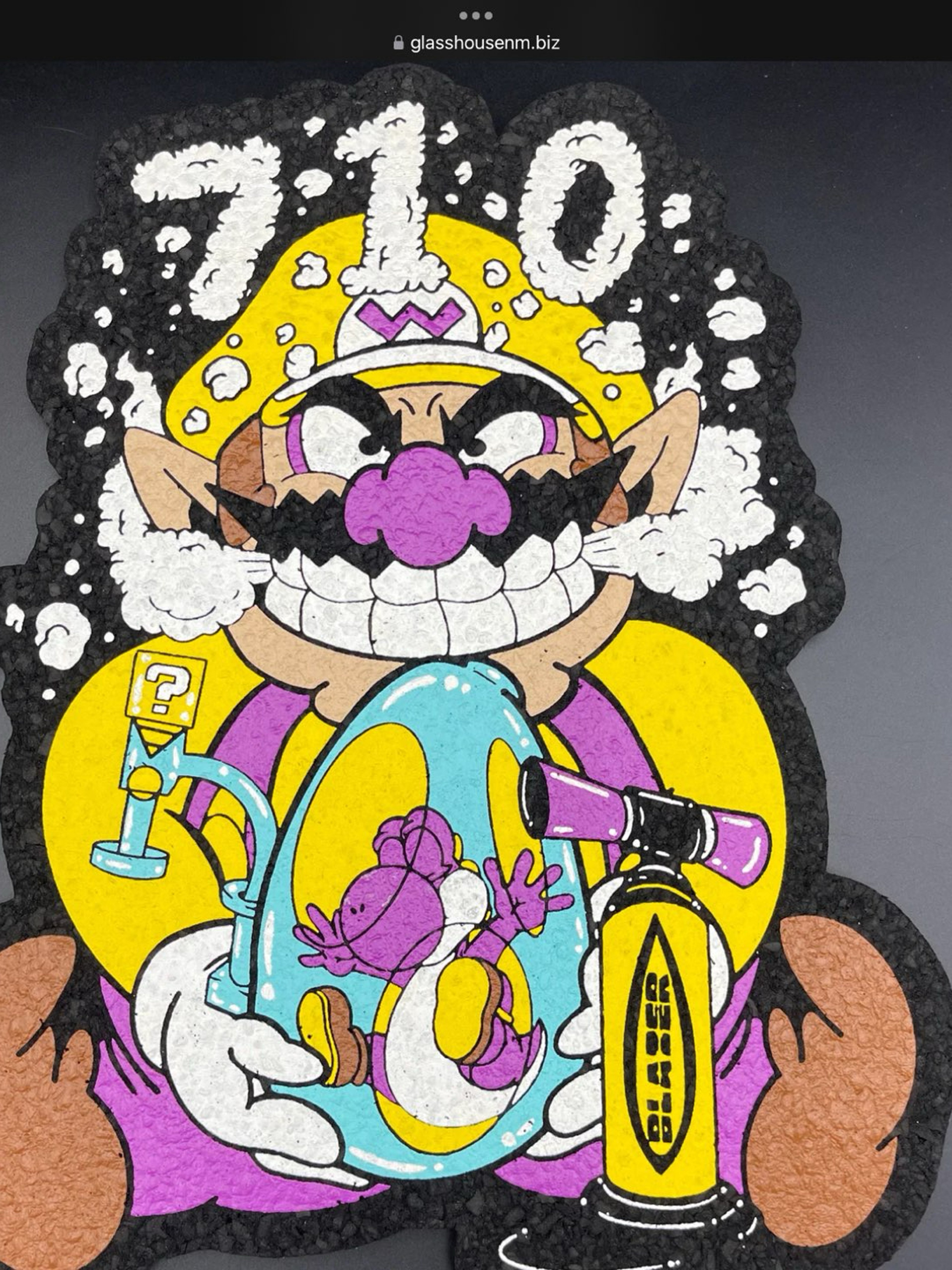 Preview pic of Hippie Hussle X Dark Mountain Cult X BTGB Wario 710 Moodmat