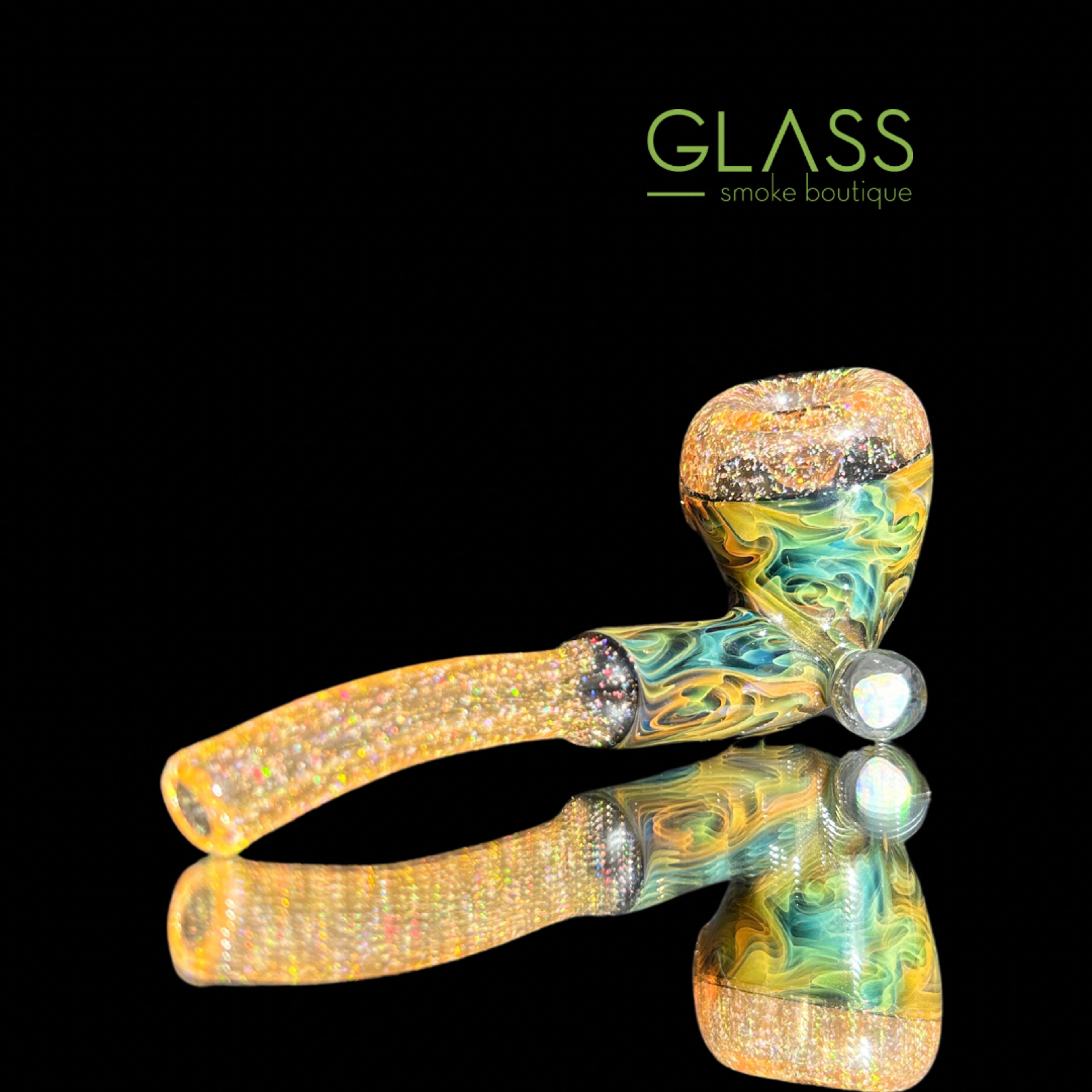 Preview pic of Crushed Opal Cob Style Sherlock by Jakers Glass