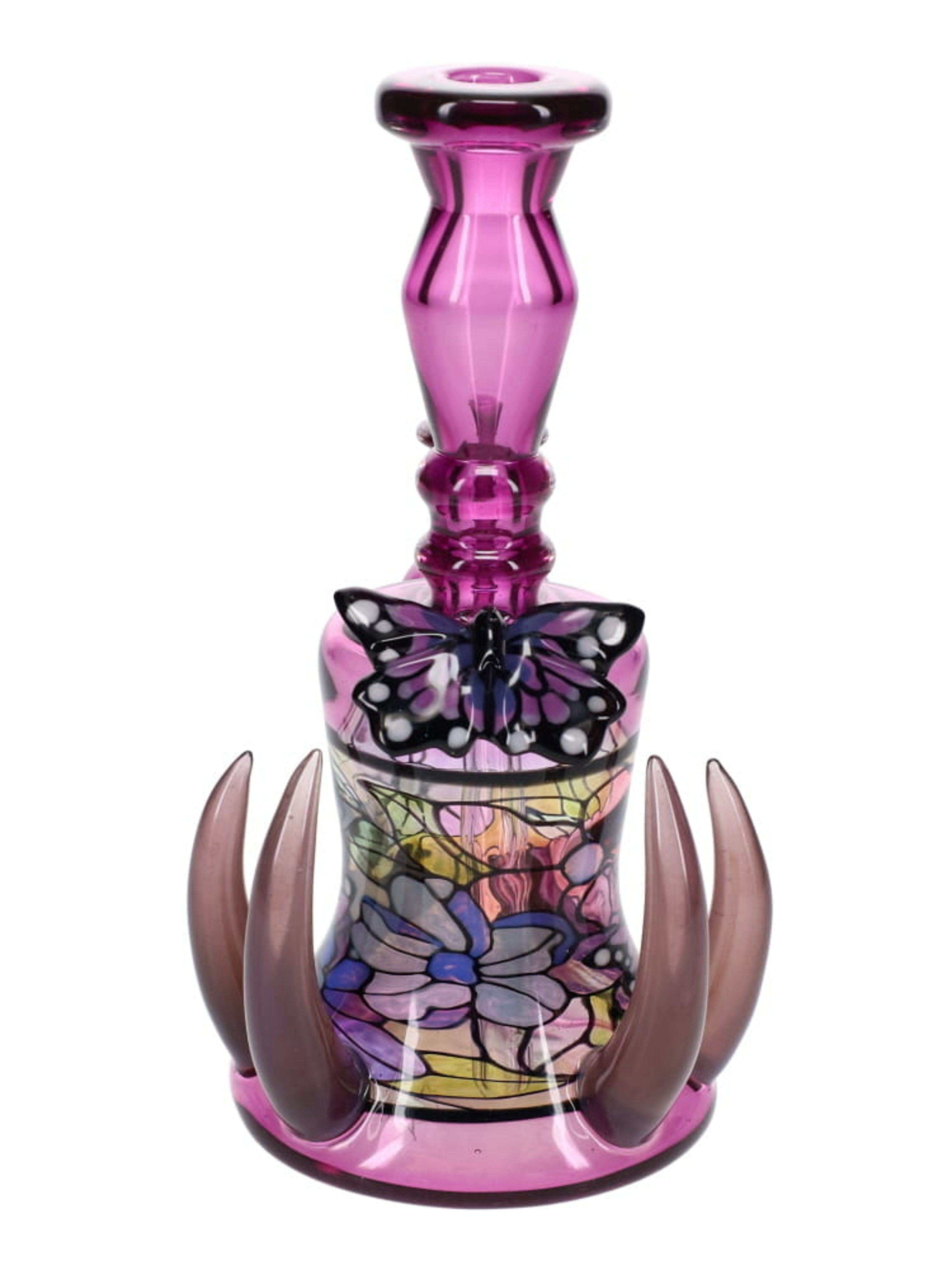 Preview pic of Windstar Glass Purple Butterflies Hydra Rig