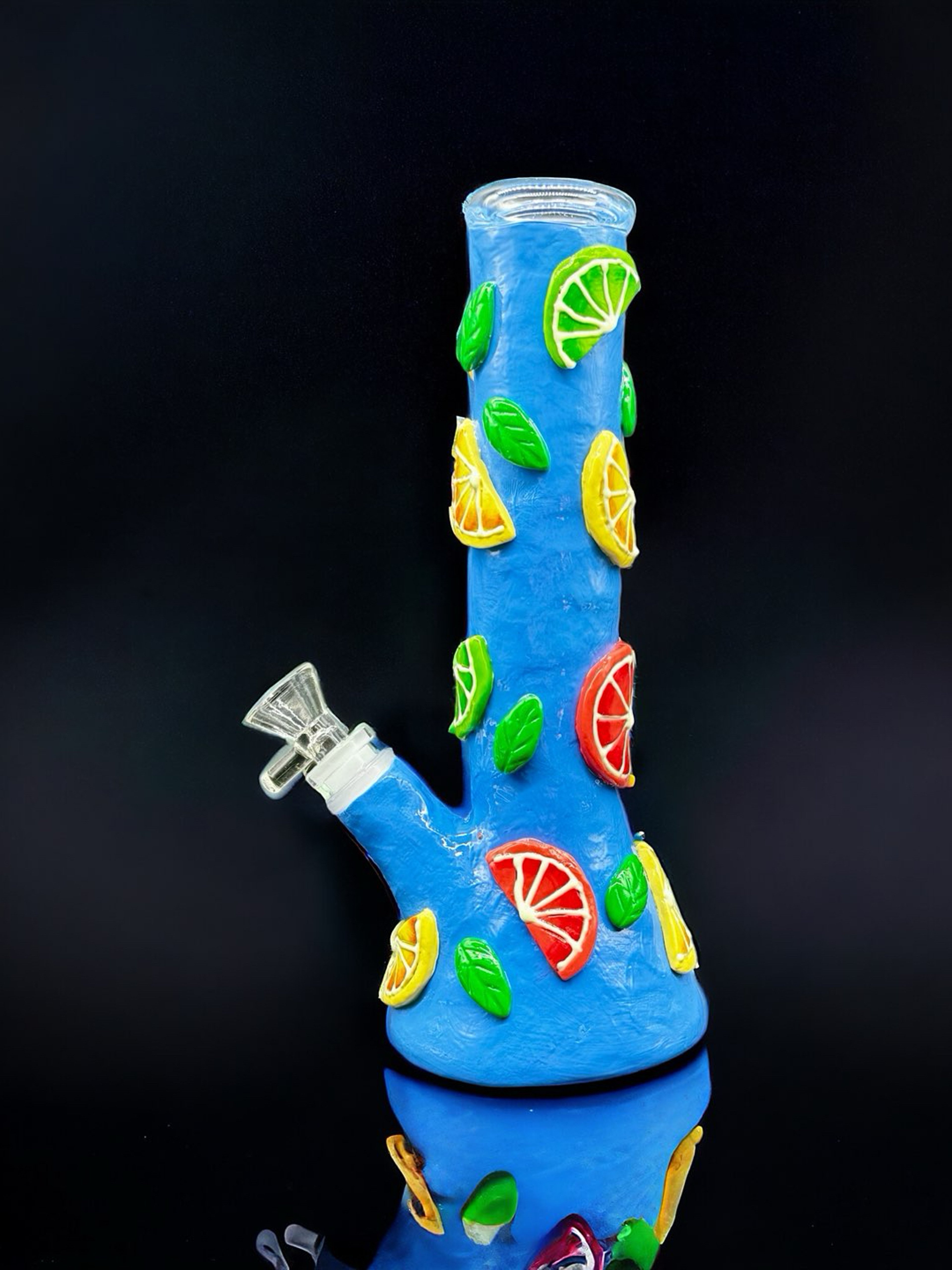 Preview pic of 3D Lemon & Lime Glow in the Dark Beaker 10"