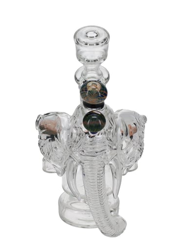 Preview pic of Jahnny Rise Glass Clear Elephant Recycler