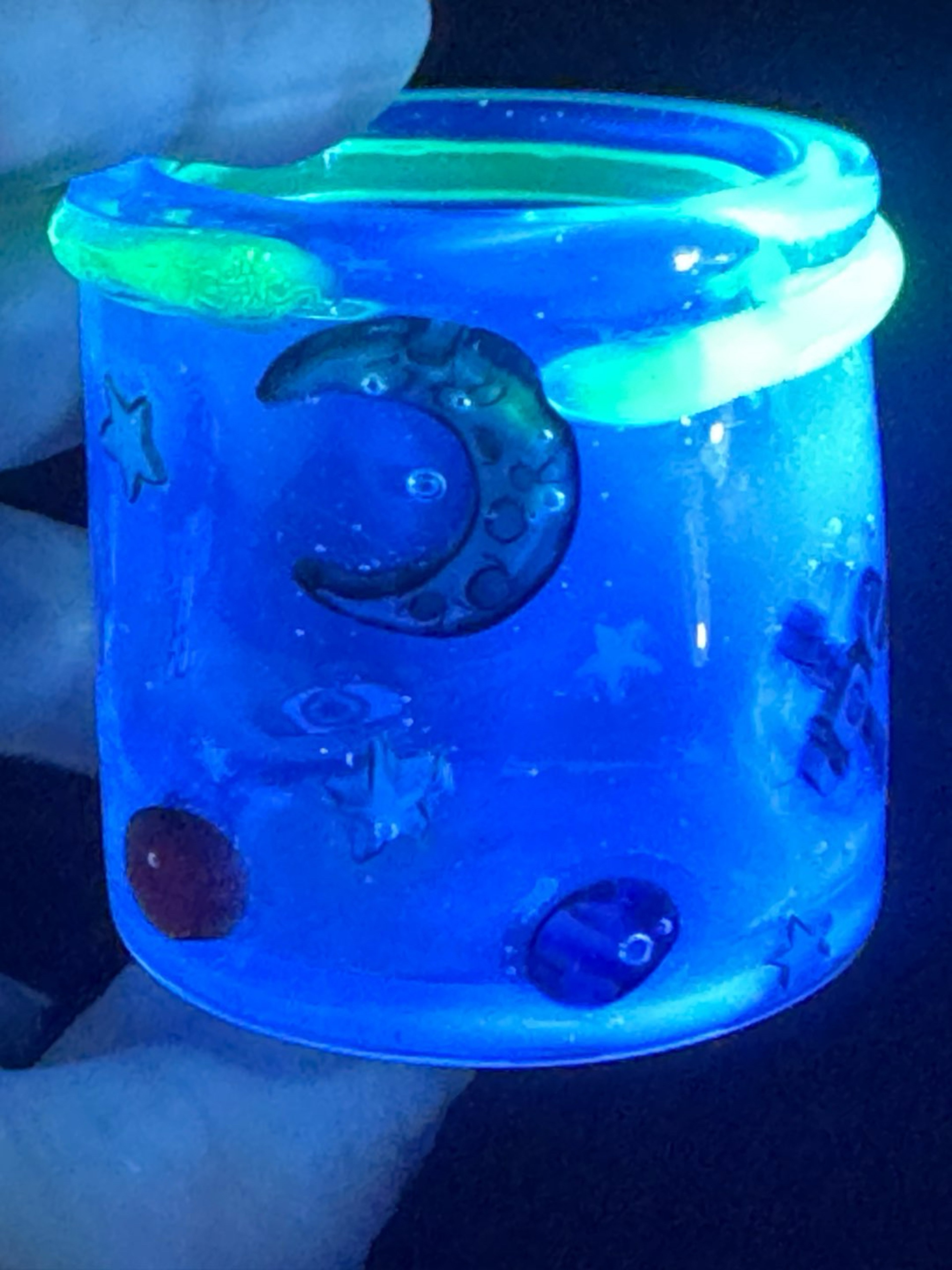 Preview pic of 🔥Rare * Heady * Slick Rick 14g Cap. Worked Millie UV / Cfl Concentrate Jar/lid
