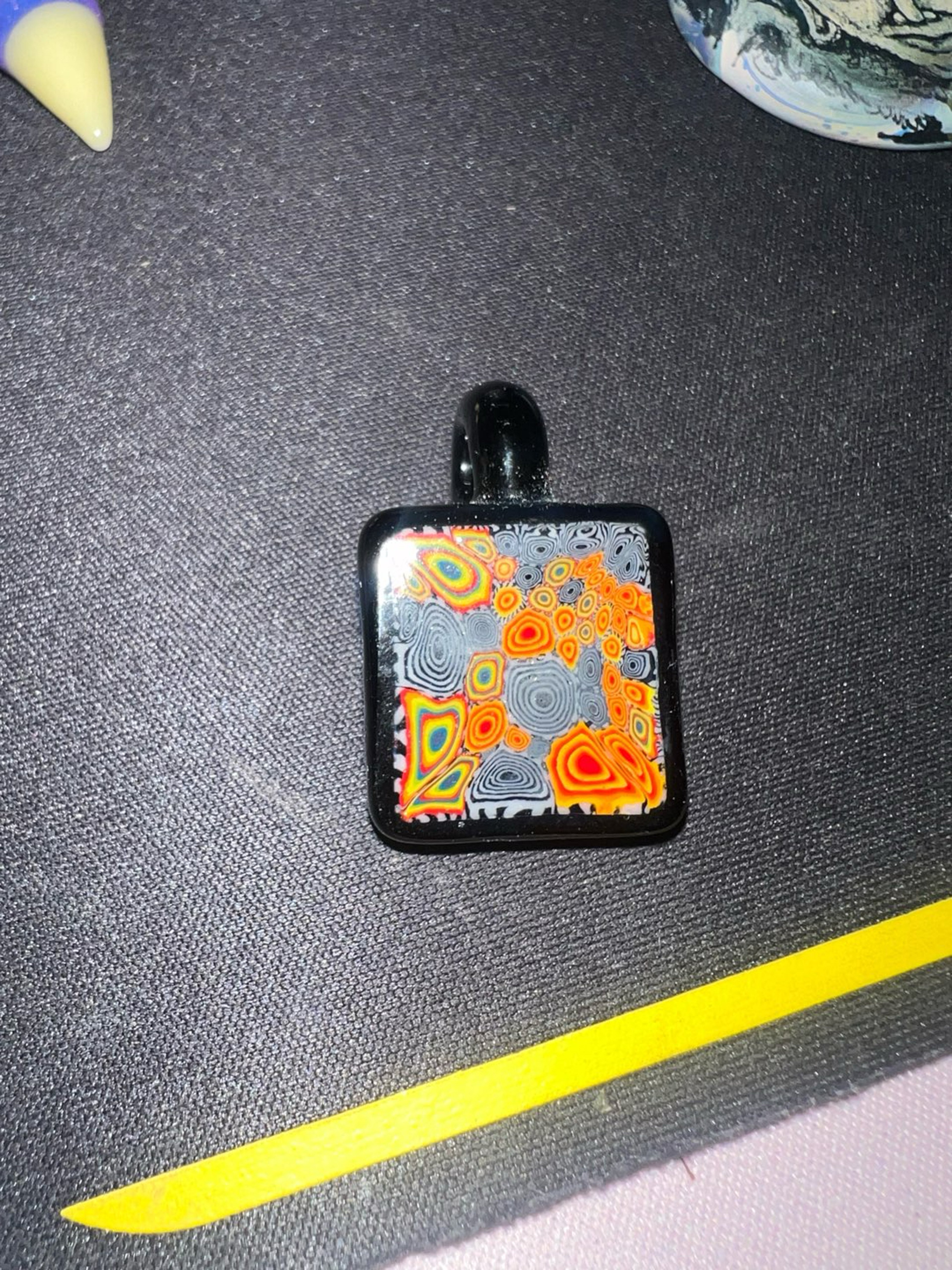 Preview pic of Quasar glass tile pendant