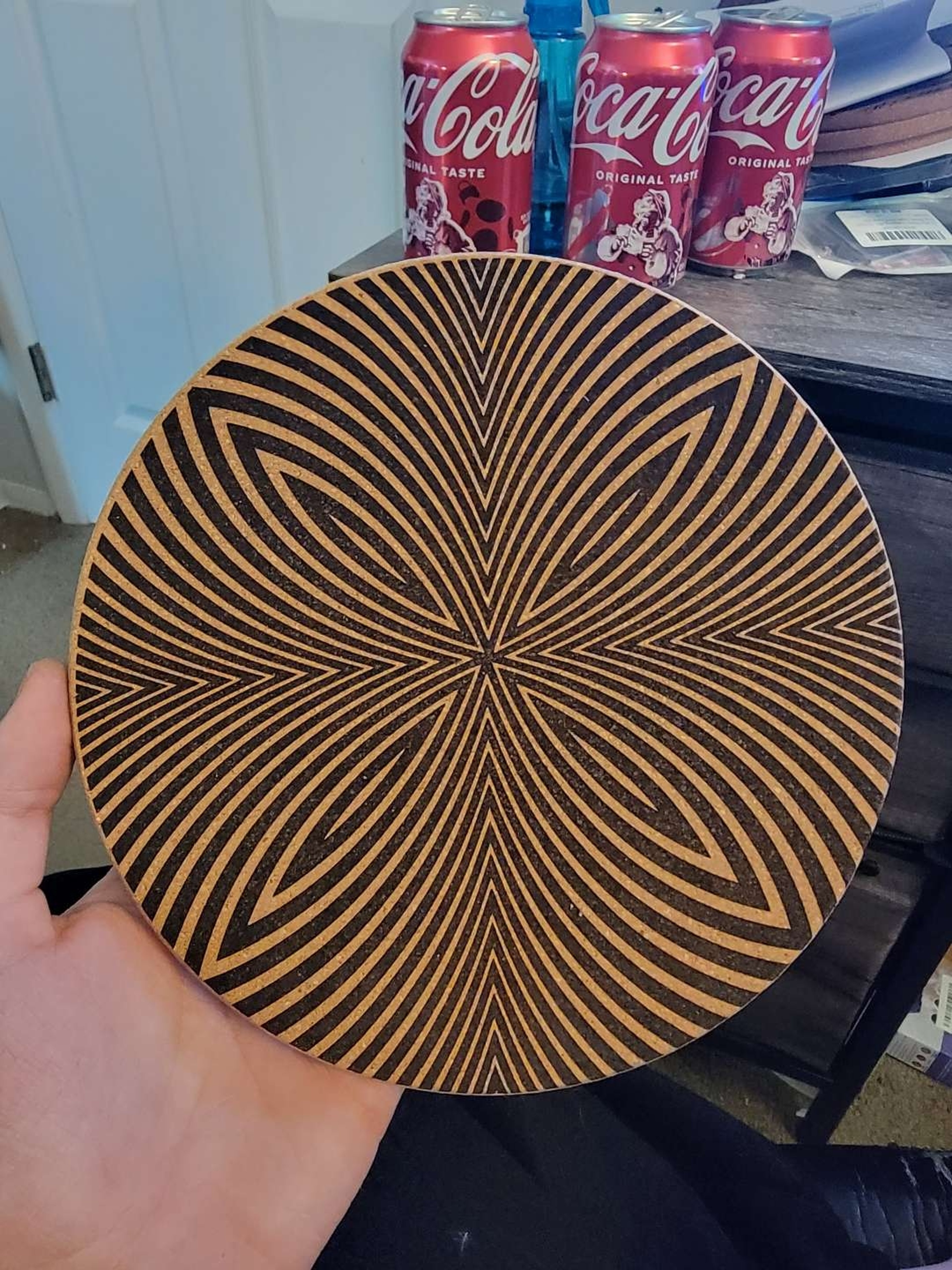 Preview pic of 7.5" Custom Engraved Cork Mat