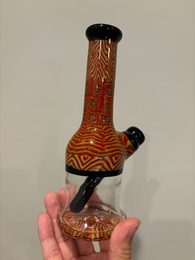 Preview pic of 2018 crunk crunklestein rasta skull mini tube rig