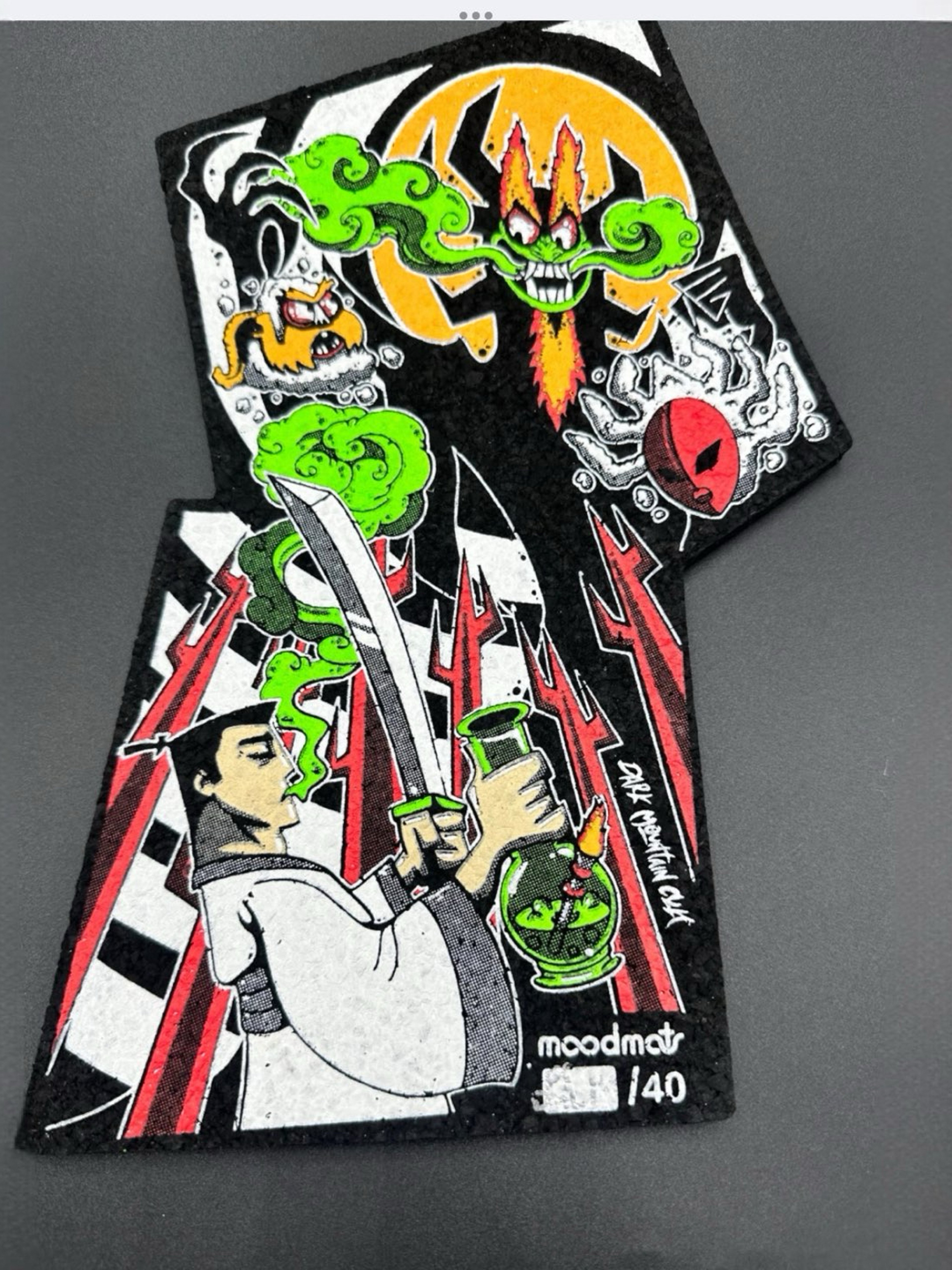 Preview pic of Dark Mountain Cult X Unstoppable Art Original Samurai Jack X Rick & Morty Moodmat