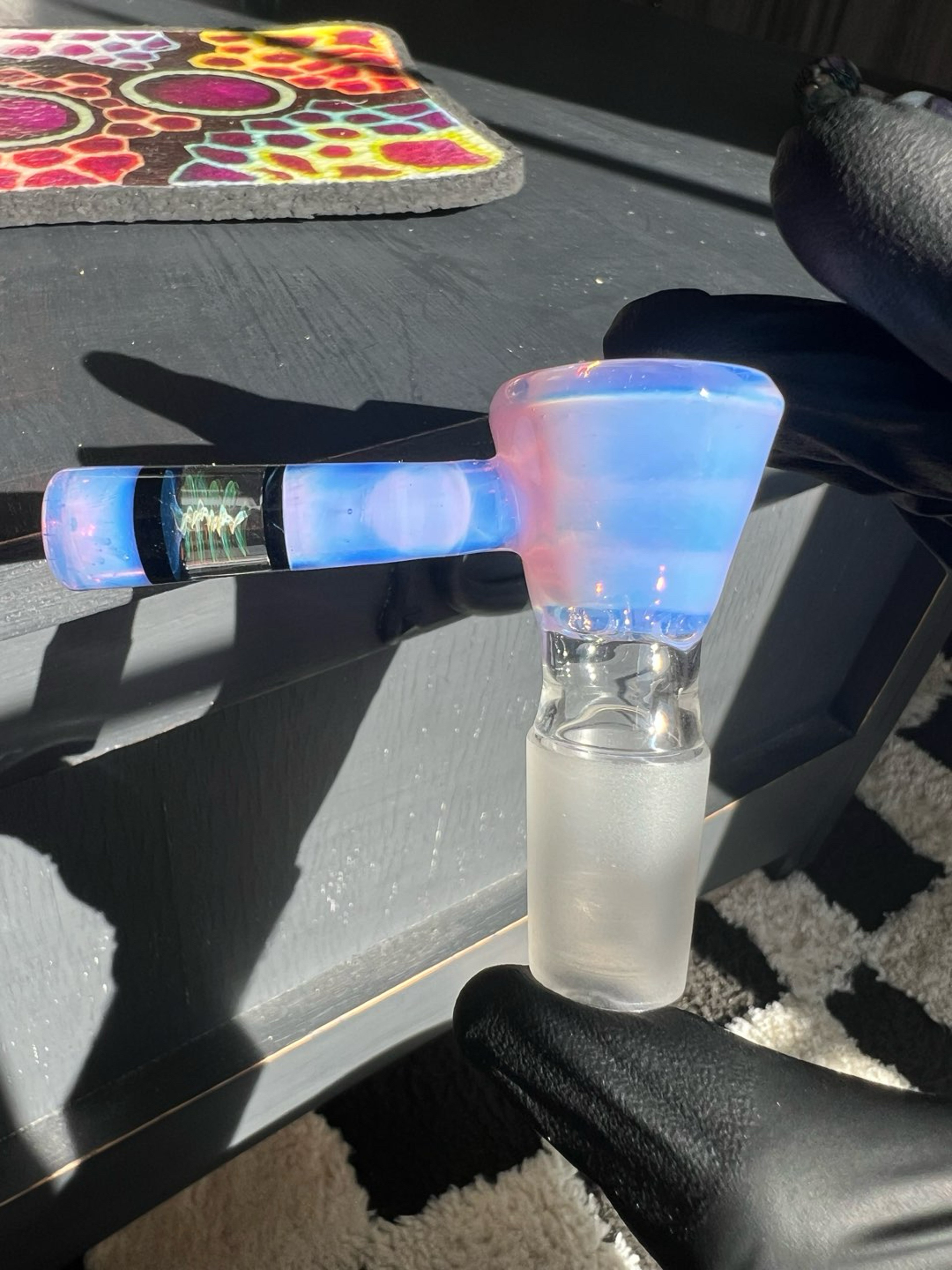 Preview pic of Lv Glass Pink Slyme 18mm 4-Hole Slide XL Pack