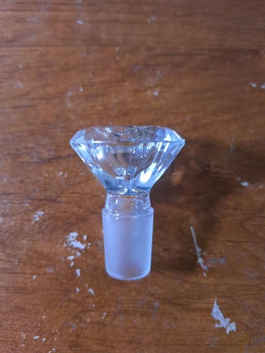 Preview pic of Faceted Clear 18mm slide single hole