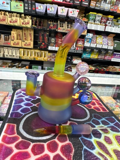 Preview pic of Rainbow shredder rig with matching tool by just dewit glass