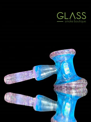 Preview pic of Bunky Glass Pink & Blue Crushed Opal Hammer