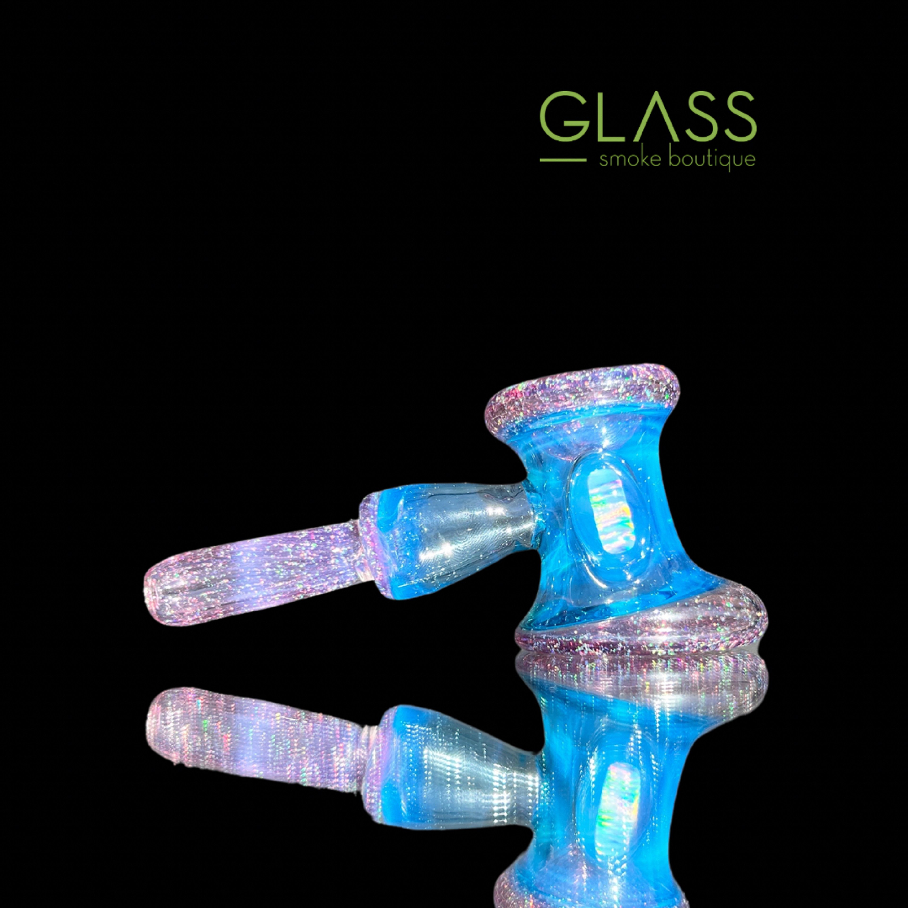 Preview pic of Bunky Glass Pink & Blue Crushed Opal Hammer