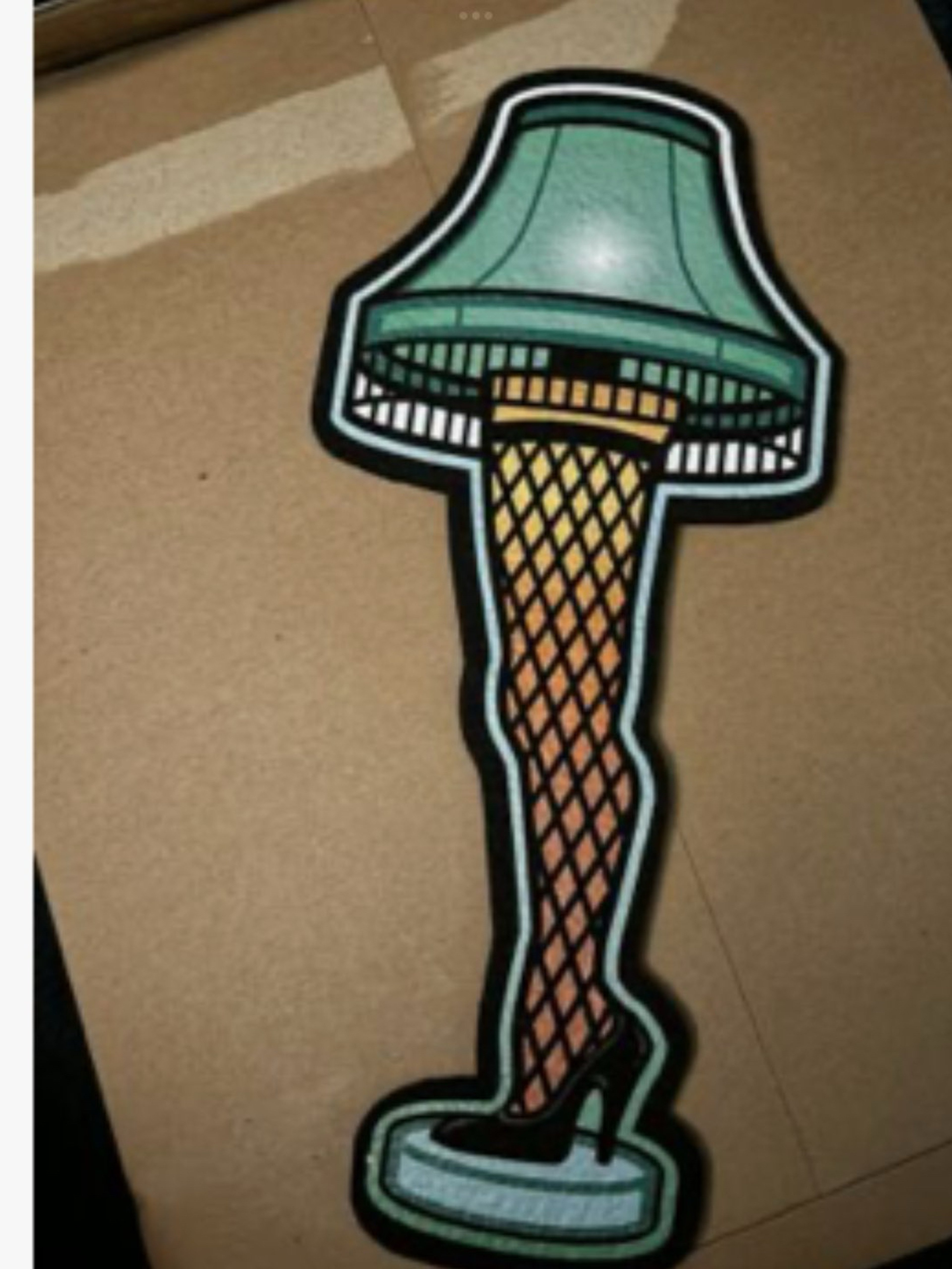 Preview pic of 2023 jade leg lamp moodmat!! Christmas story