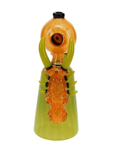 Preview pic of Hicdogg Dichro Dragon Skull Orange & Green Rattler Rig