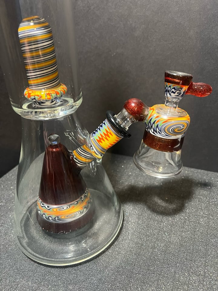 Vaspe Glass Collins Beaker Set heavy staining | GlassPass