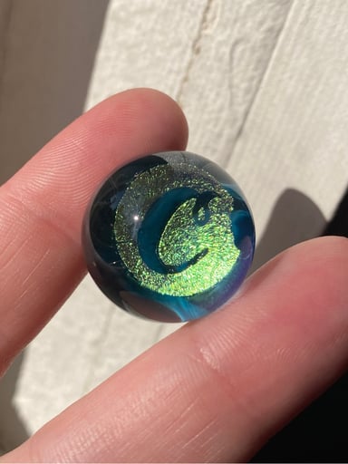 Preview pic of Very Sparkly Dicro Blue/Gold Cookies marble /Pearl