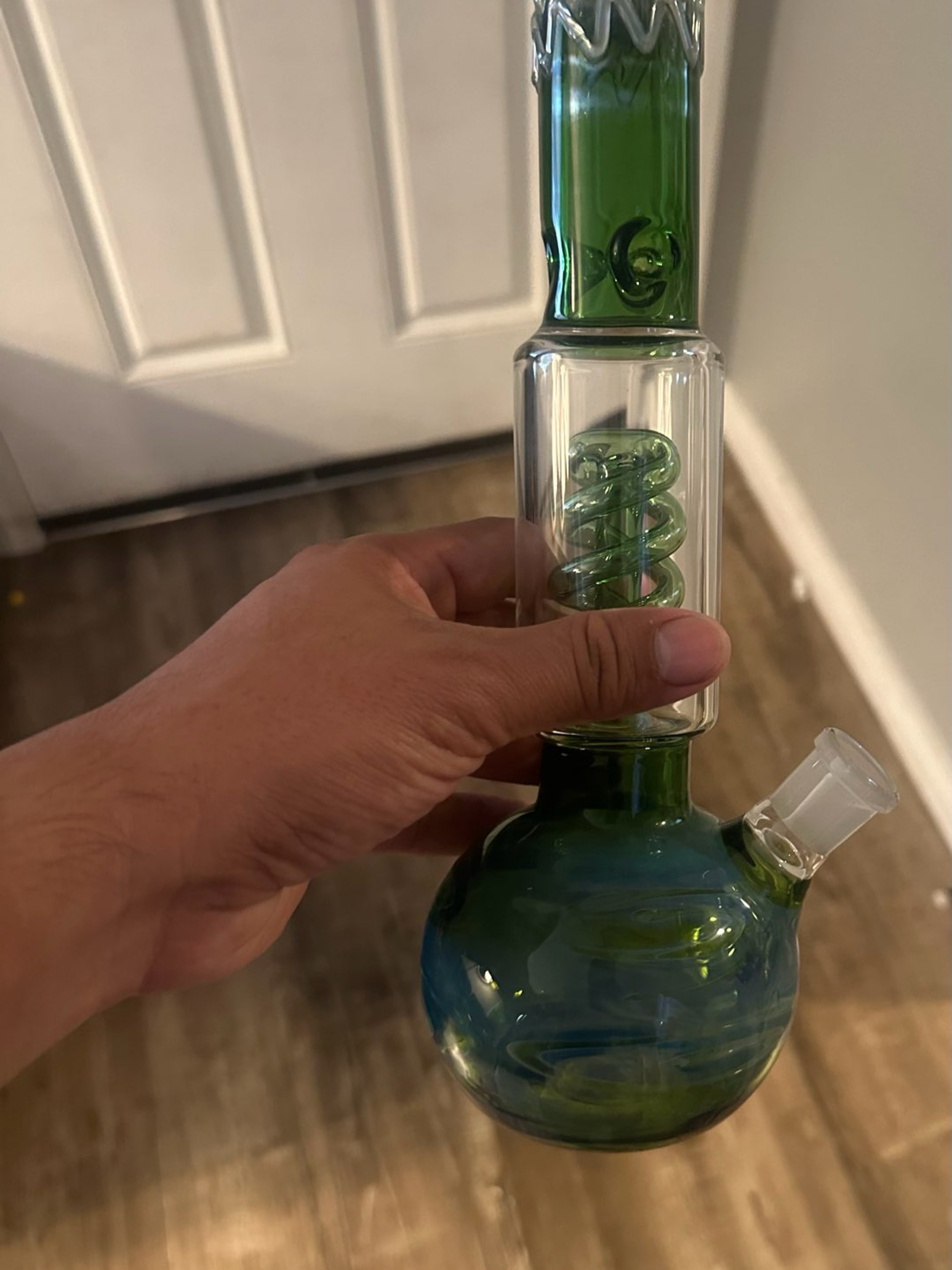 Preview pic of 12” COIL PERC PERC ROUND BASE BONG