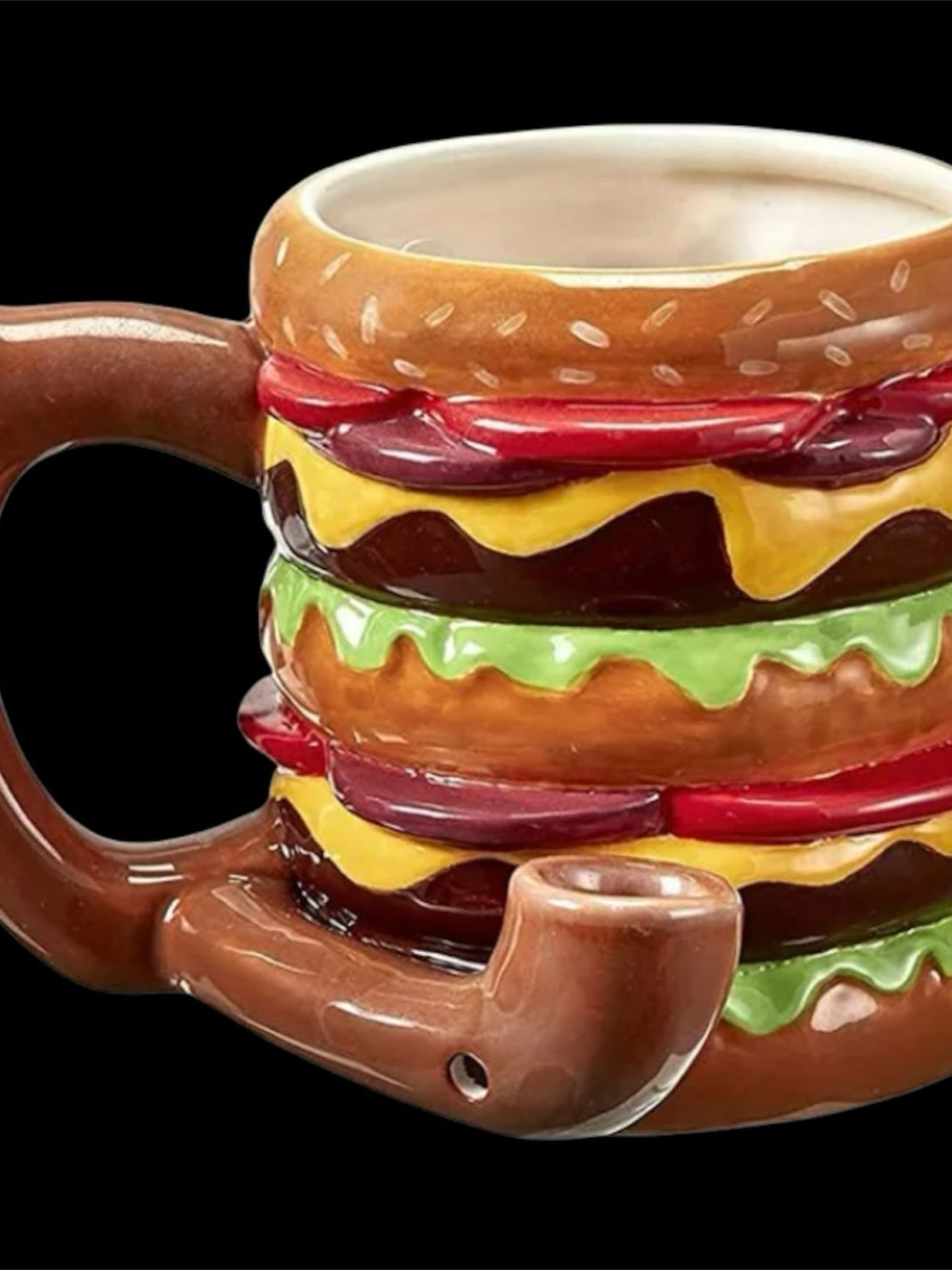 Preview pic of Roast and Toast - Ceramic Burger Mug Pipe