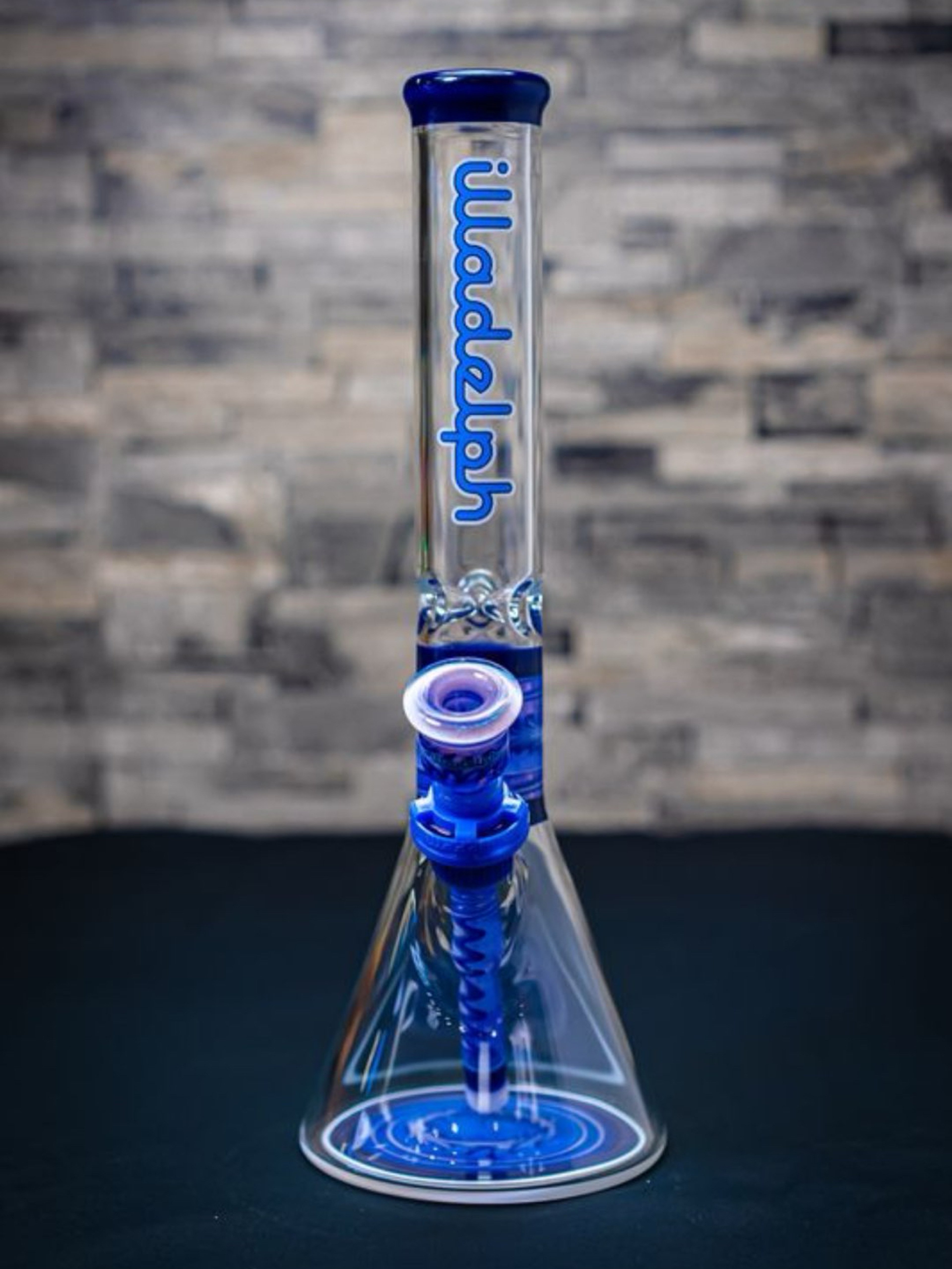 Preview pic of Illadelph 15” Worked Beaker | Blue & Purple Opal