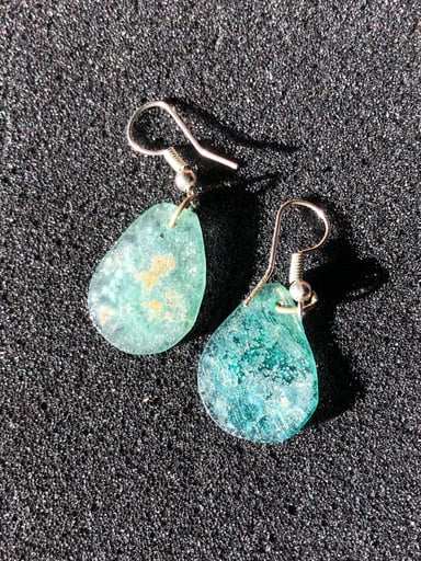 Preview pic of Ancient Roman Glass Earrings