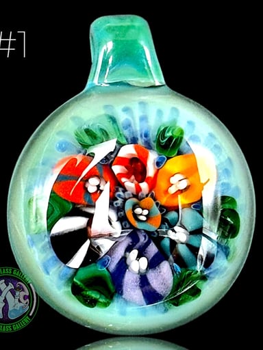 Preview pic of Glass Happy - Pendant #1 - Ocean Reef Implosion