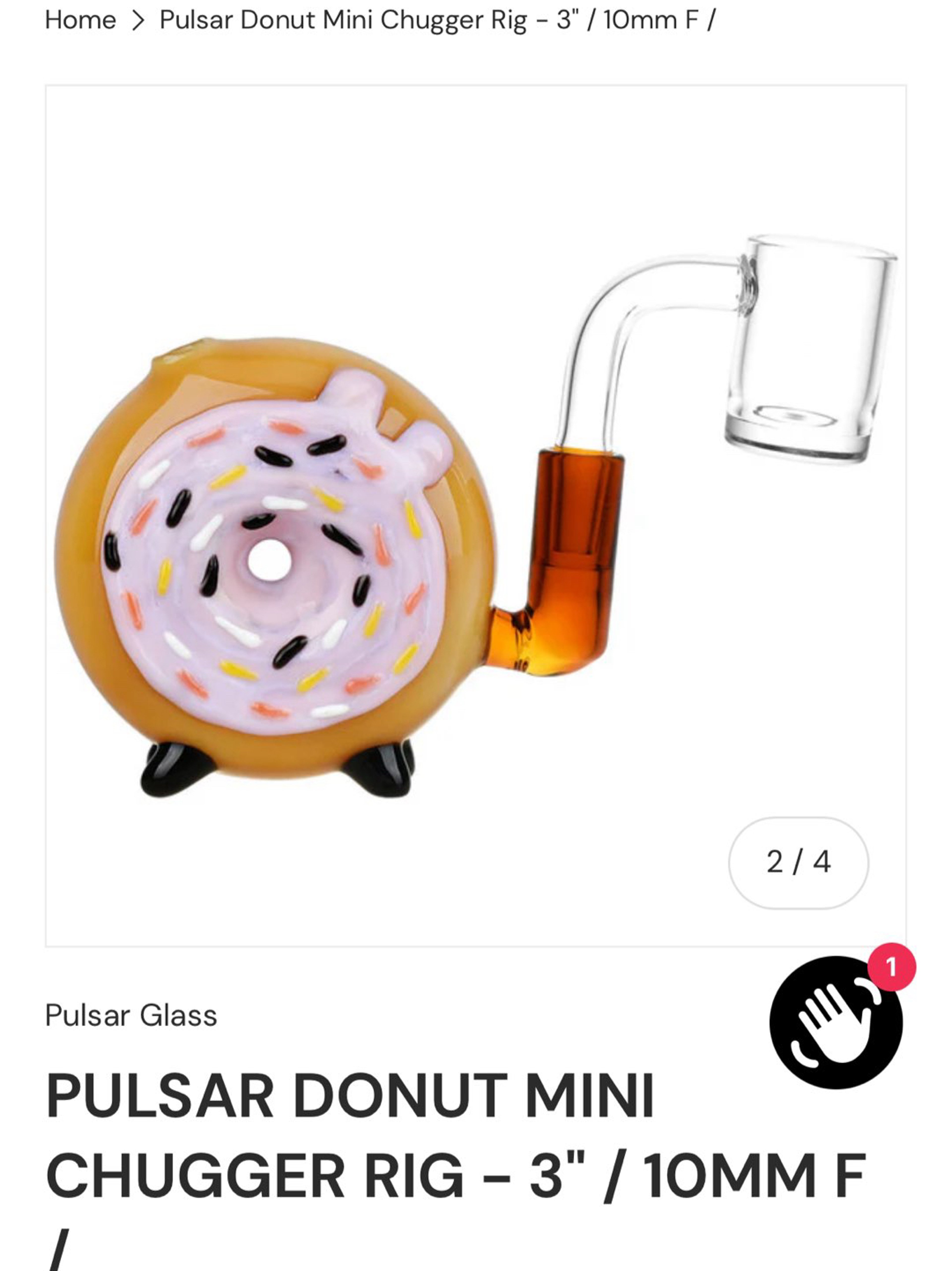 Preview pic of PULSAR DONUT MINI CHUGGER RIG - 3" / 10MM F /