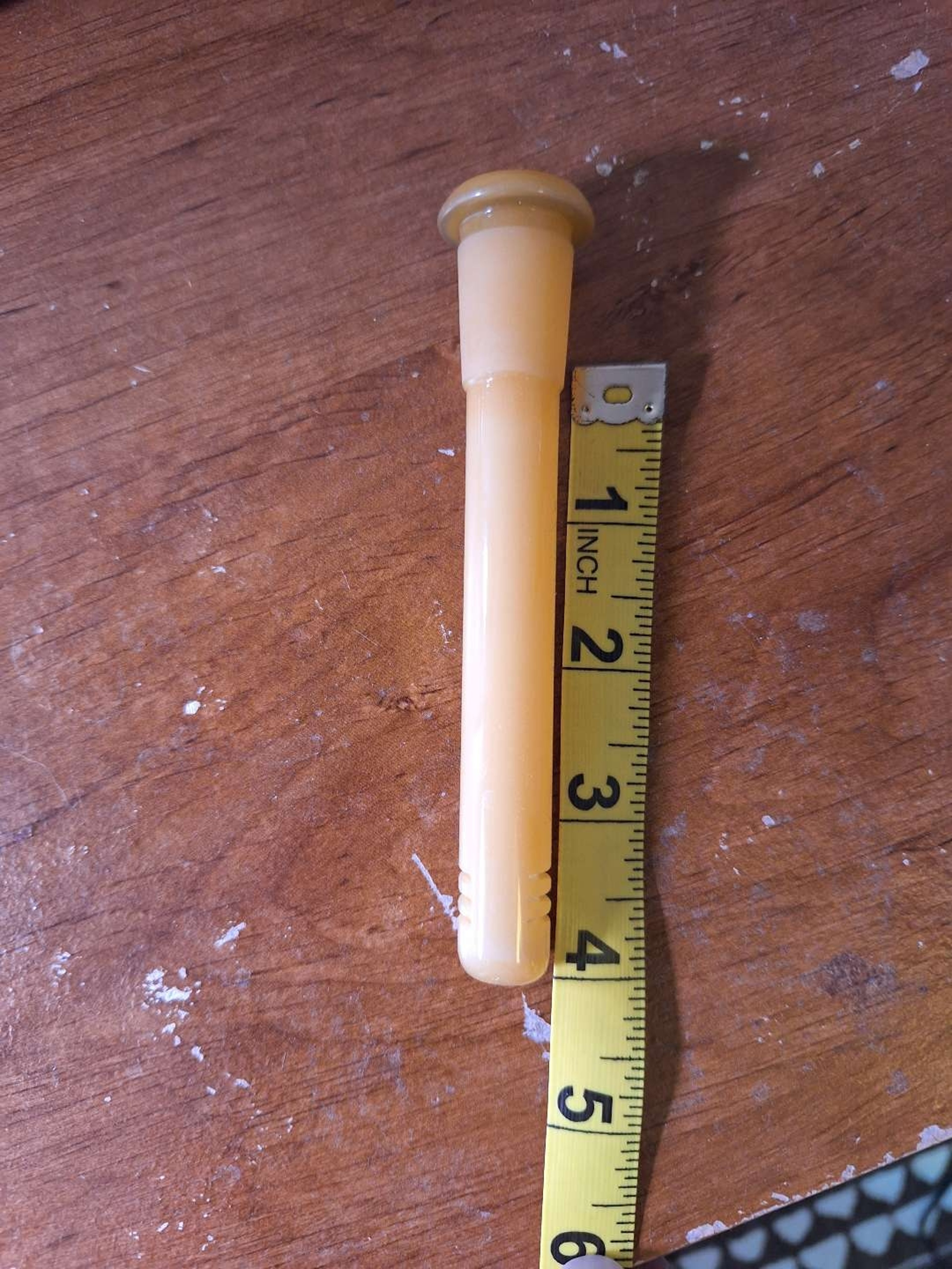 Preview pic of 14mm 4 inch downstem single hole 3 slit yellow