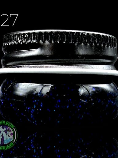 Preview pic of Empty1 Glass - Baller Jar #27 - Mini (Jet Black Crushed Opal)