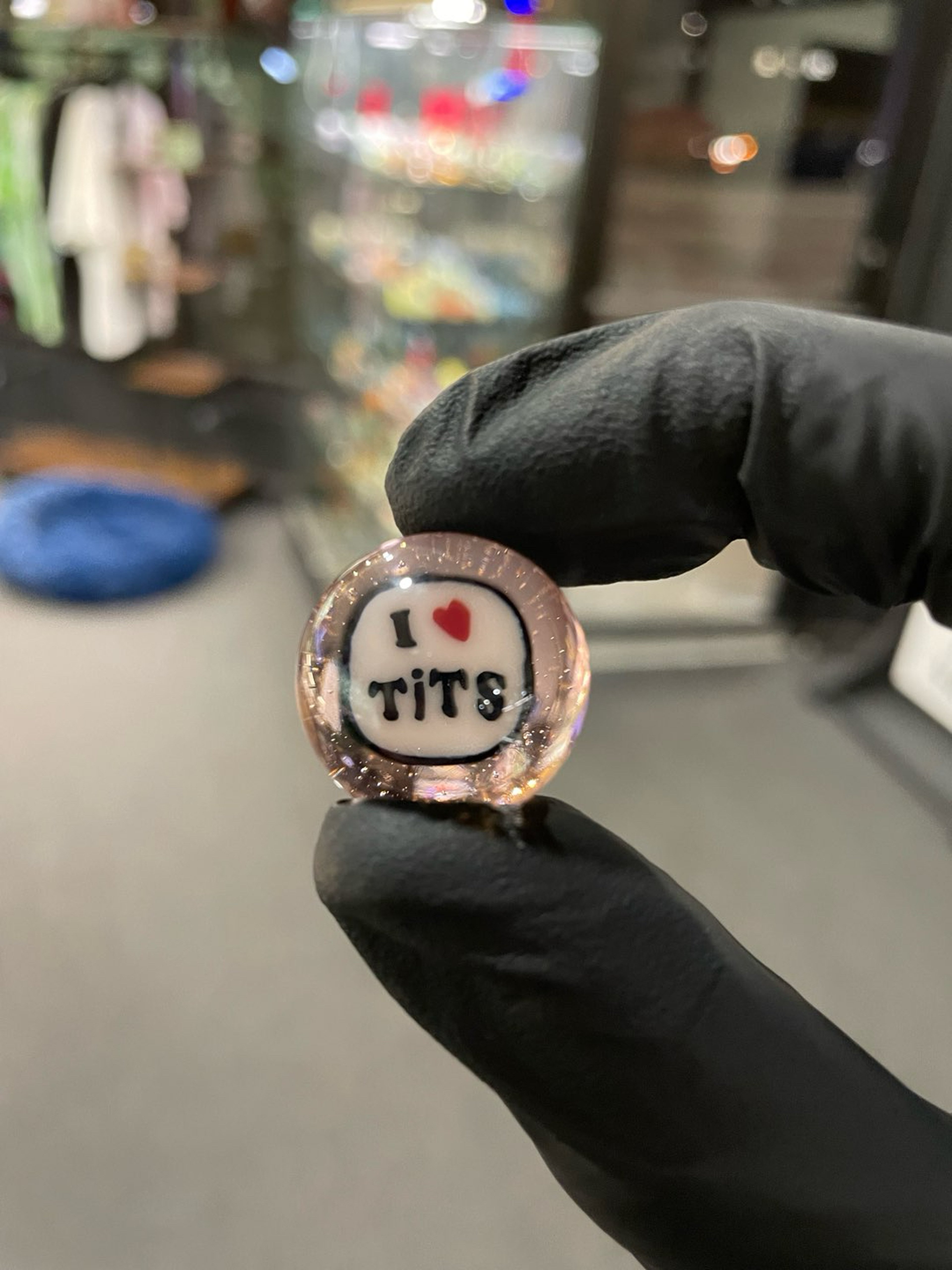 Preview pic of Keys Glass “I heart tits” Millie Marble