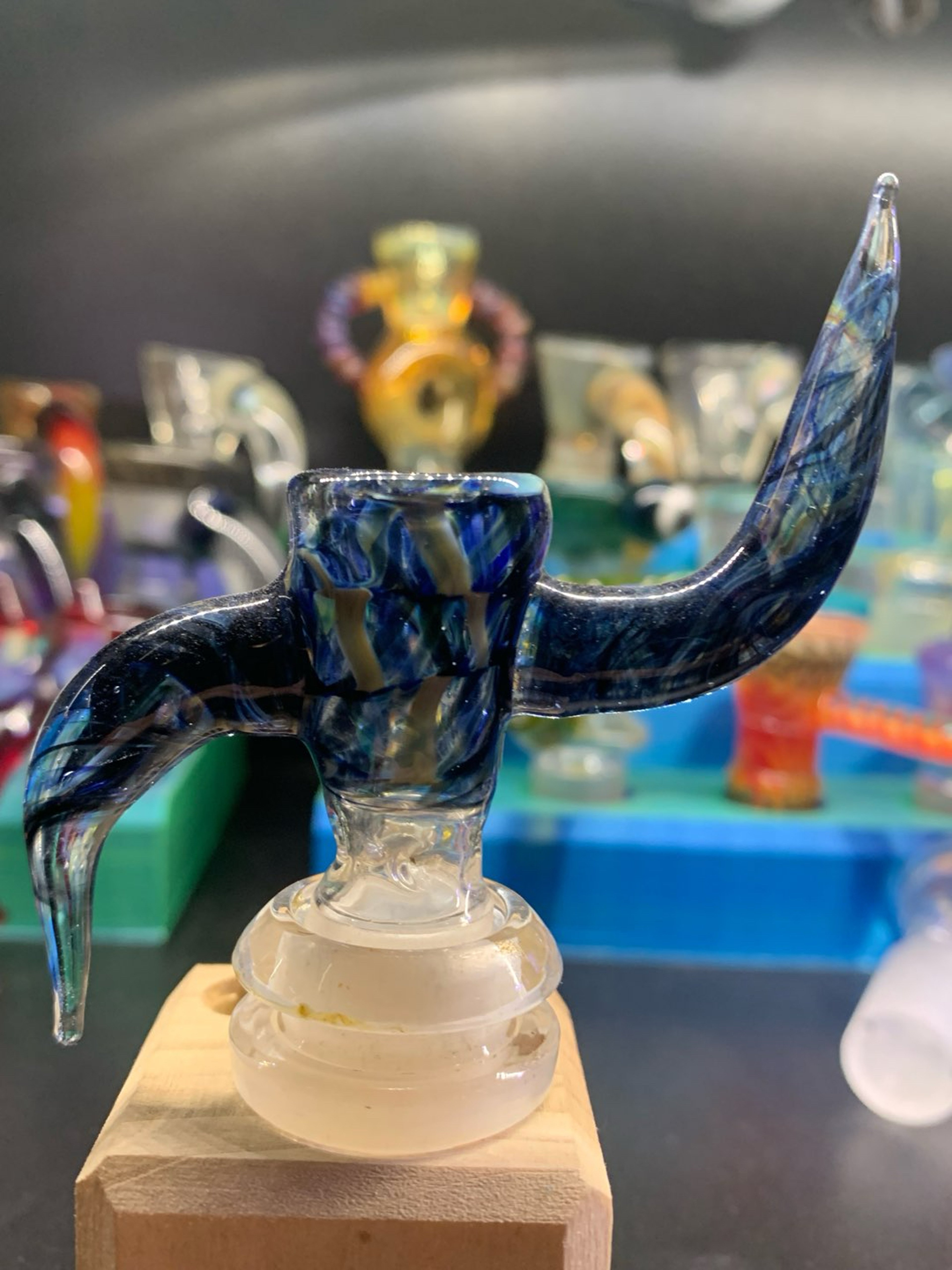 Preview pic of Blue double horn slide 14mm