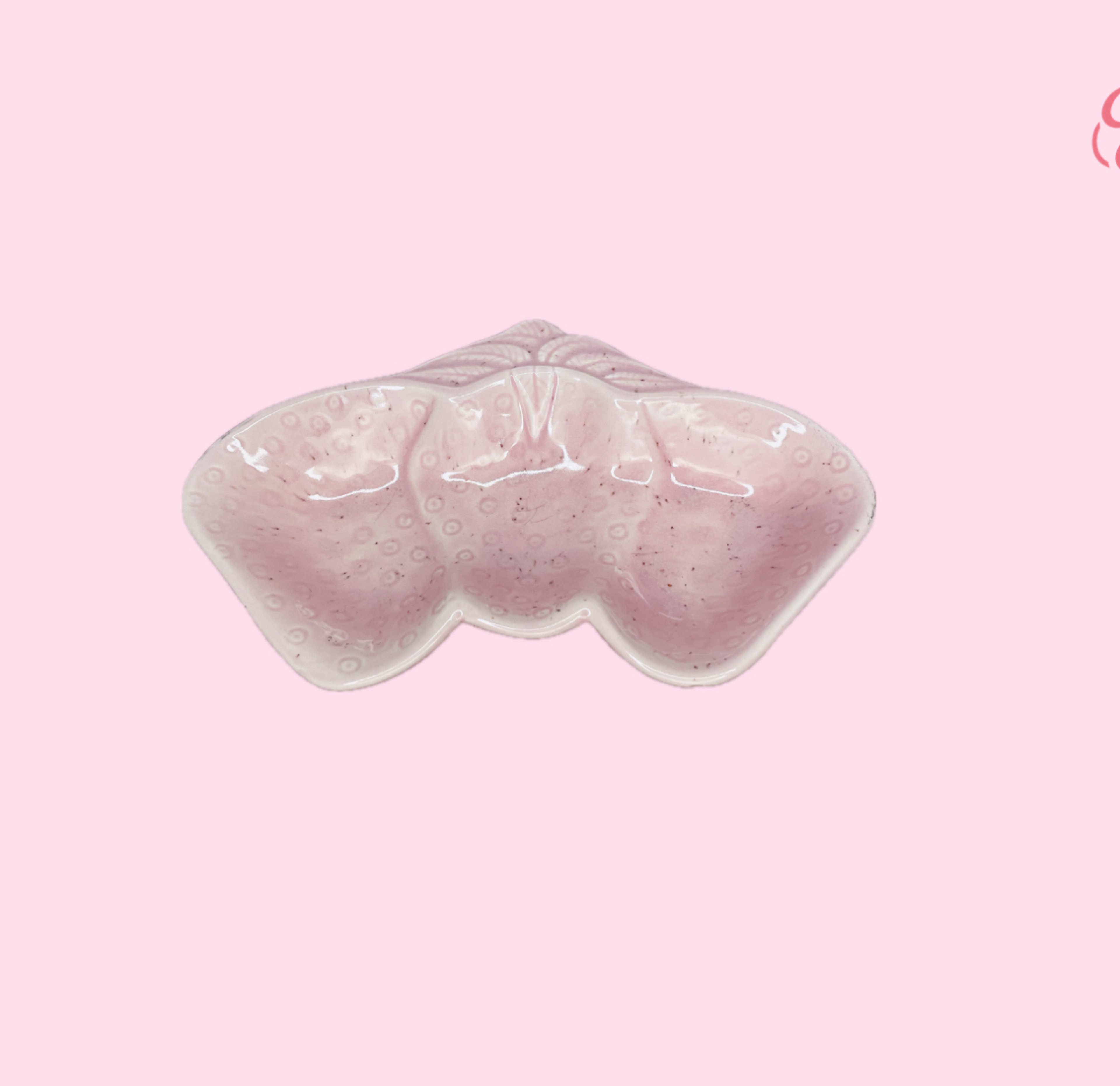 Preview pic of Pink Strawberry Ceramic Ashtray