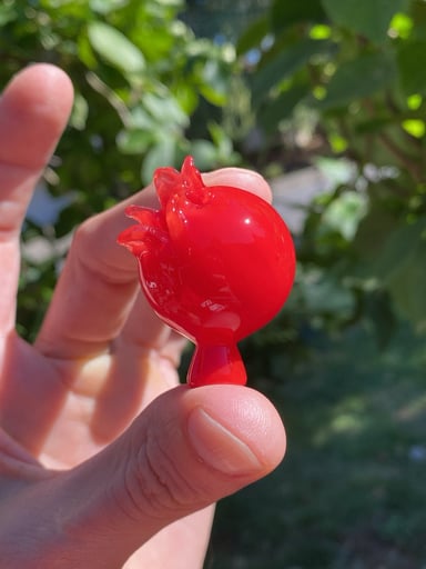 Preview pic of Rosburg glass red balloon bubble cap