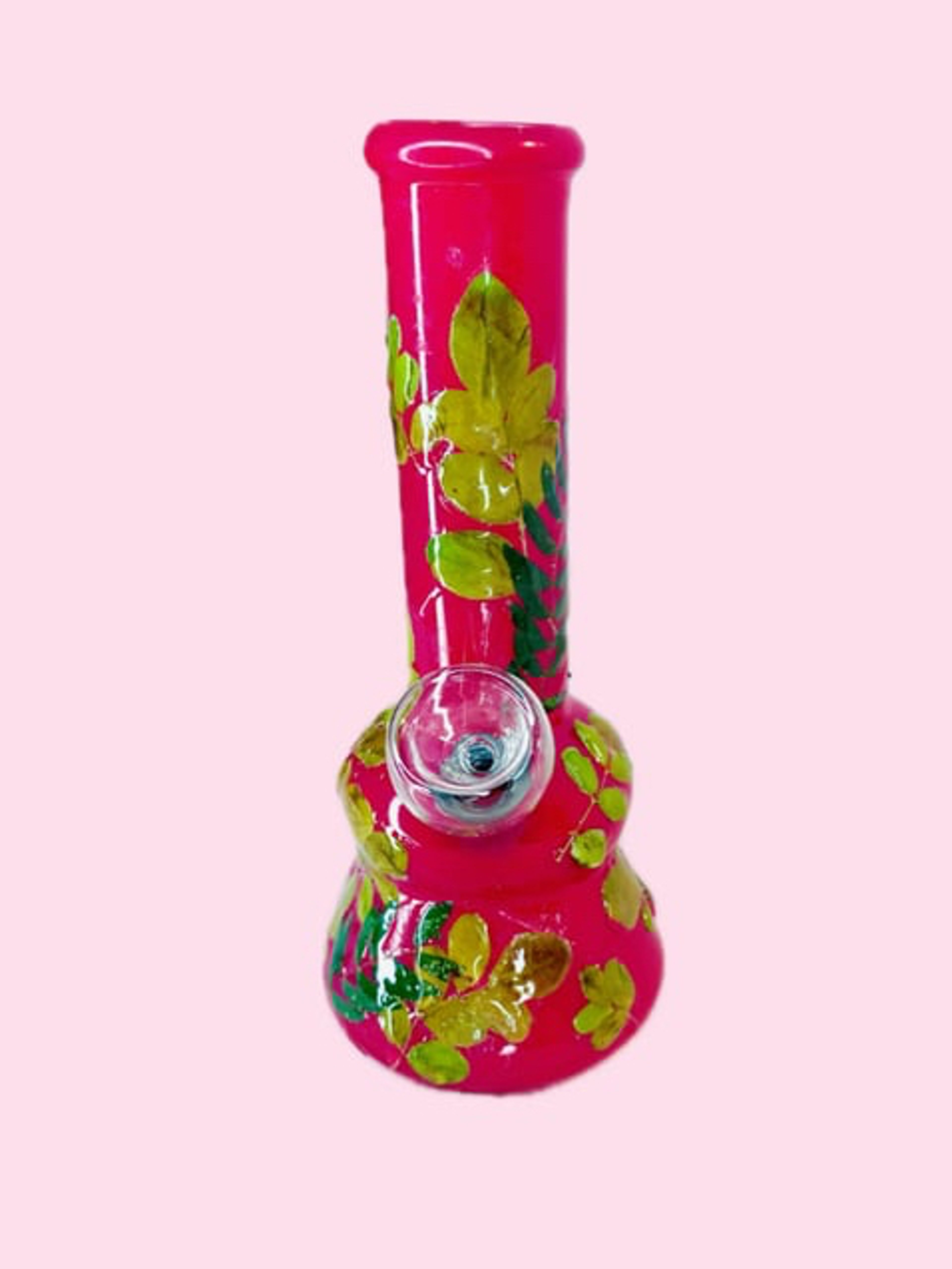 Preview pic of Mini 6” Maroon Bong with real Plants