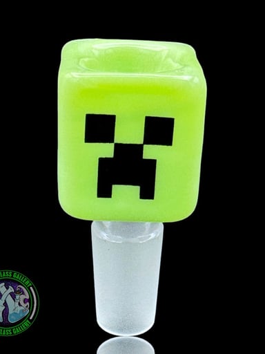 Preview pic of Empire Glassworks - Bowl #9 - Minecraft Creeper 14mm