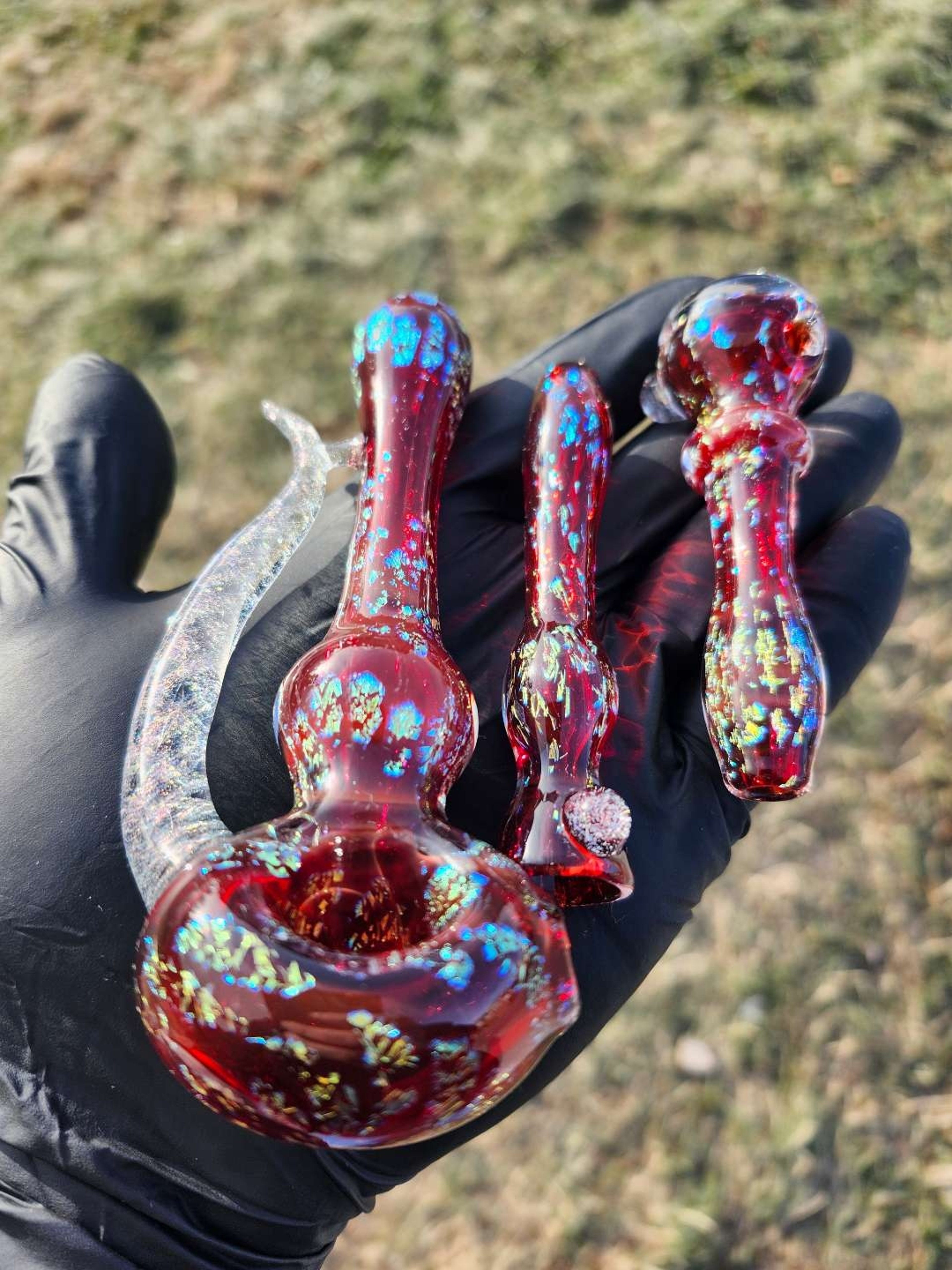 Preview pic of Funhouse Glass Dichroic 3 piece Set