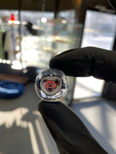 Preview pic of Keys Glass Orange Bear Millie Marble