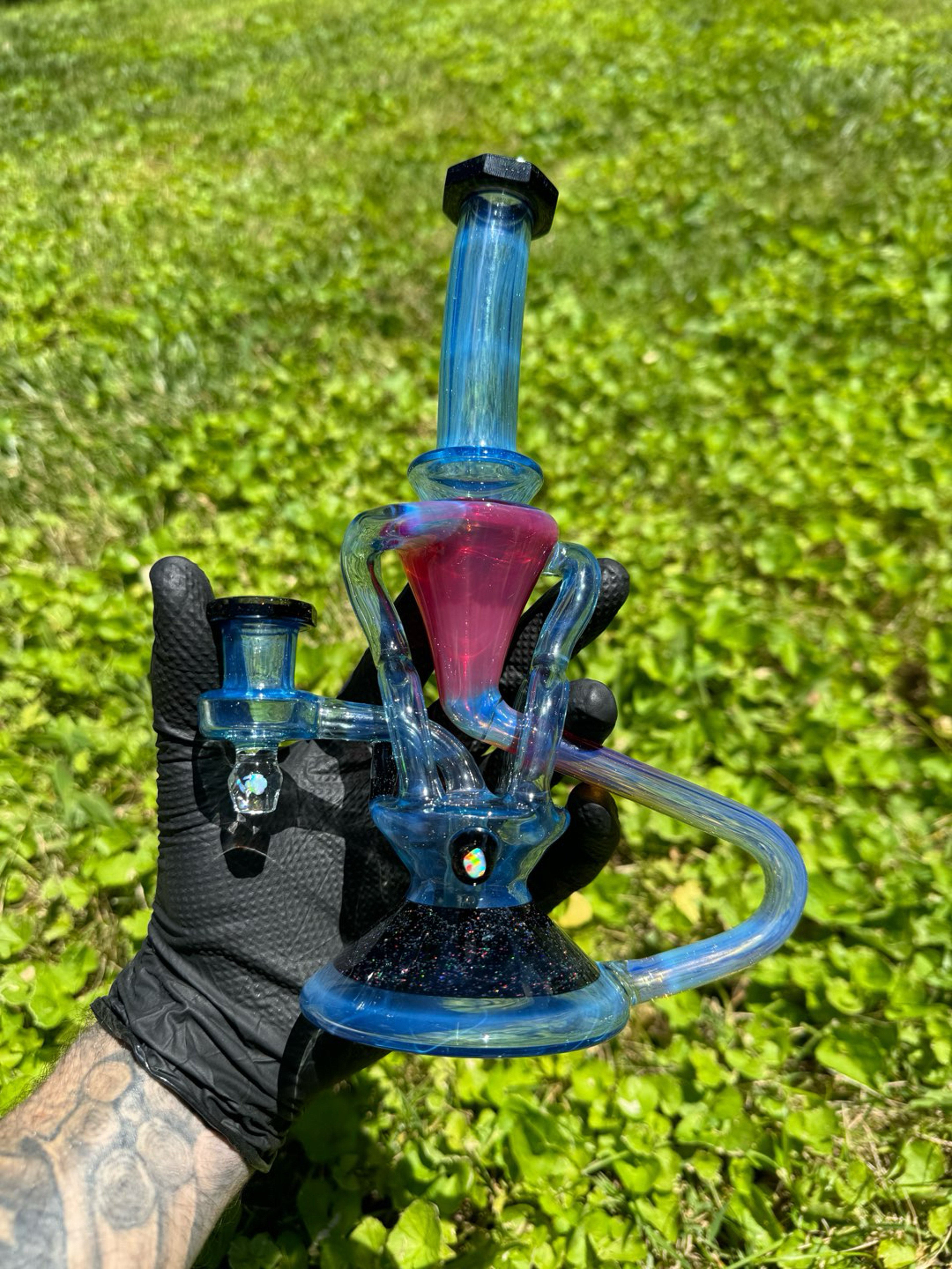 Preview pic of Tschmitty 2020 Dual Wishbone Crushed Opal & Faceted 14mm Recycler