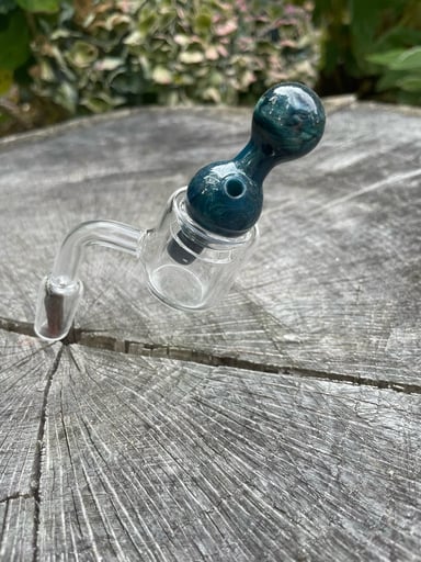 Preview pic of Blue handblown bubble cap