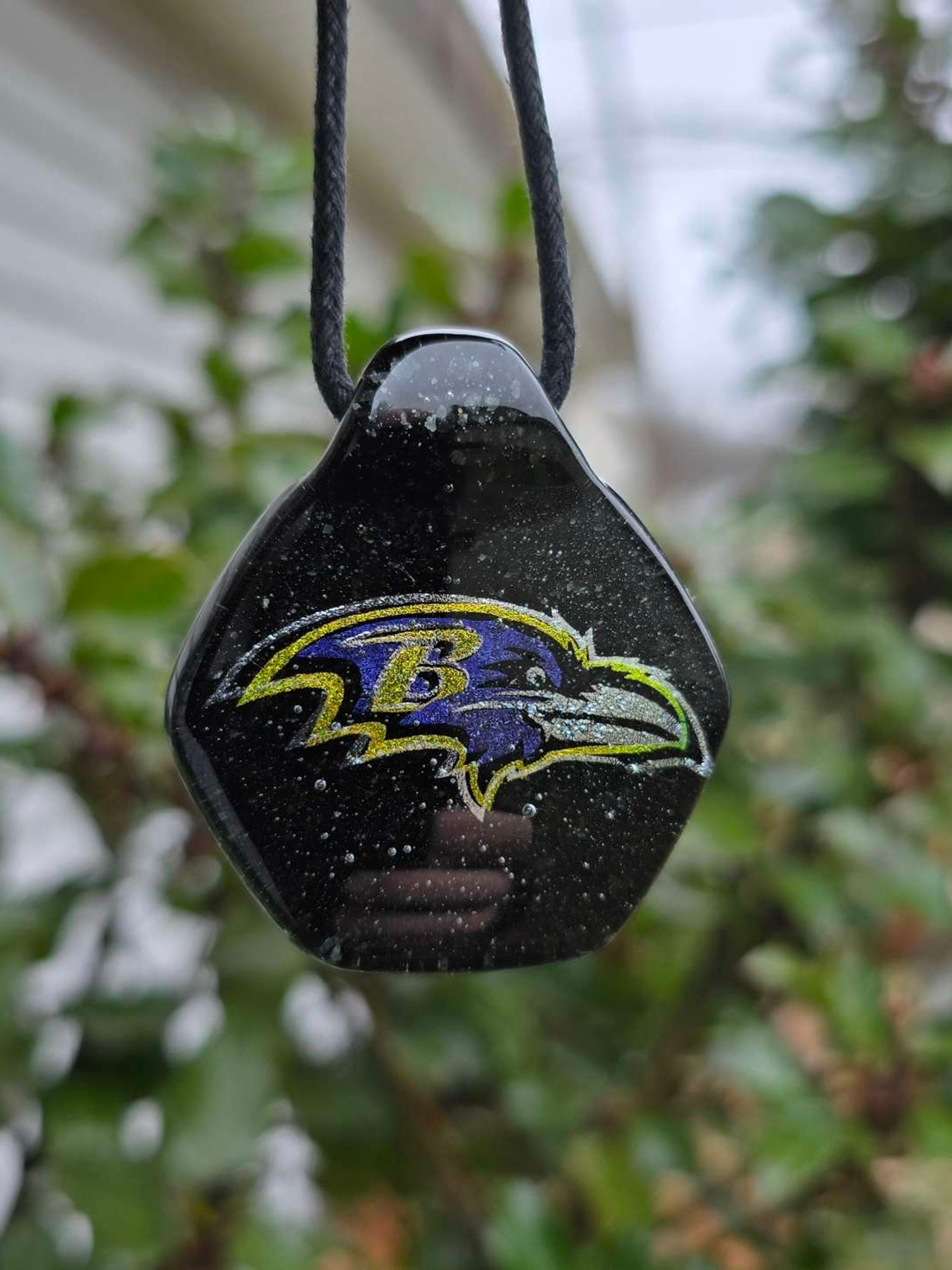 Preview pic of Clearance Baltimore Ravens Layered Dichro Pendant