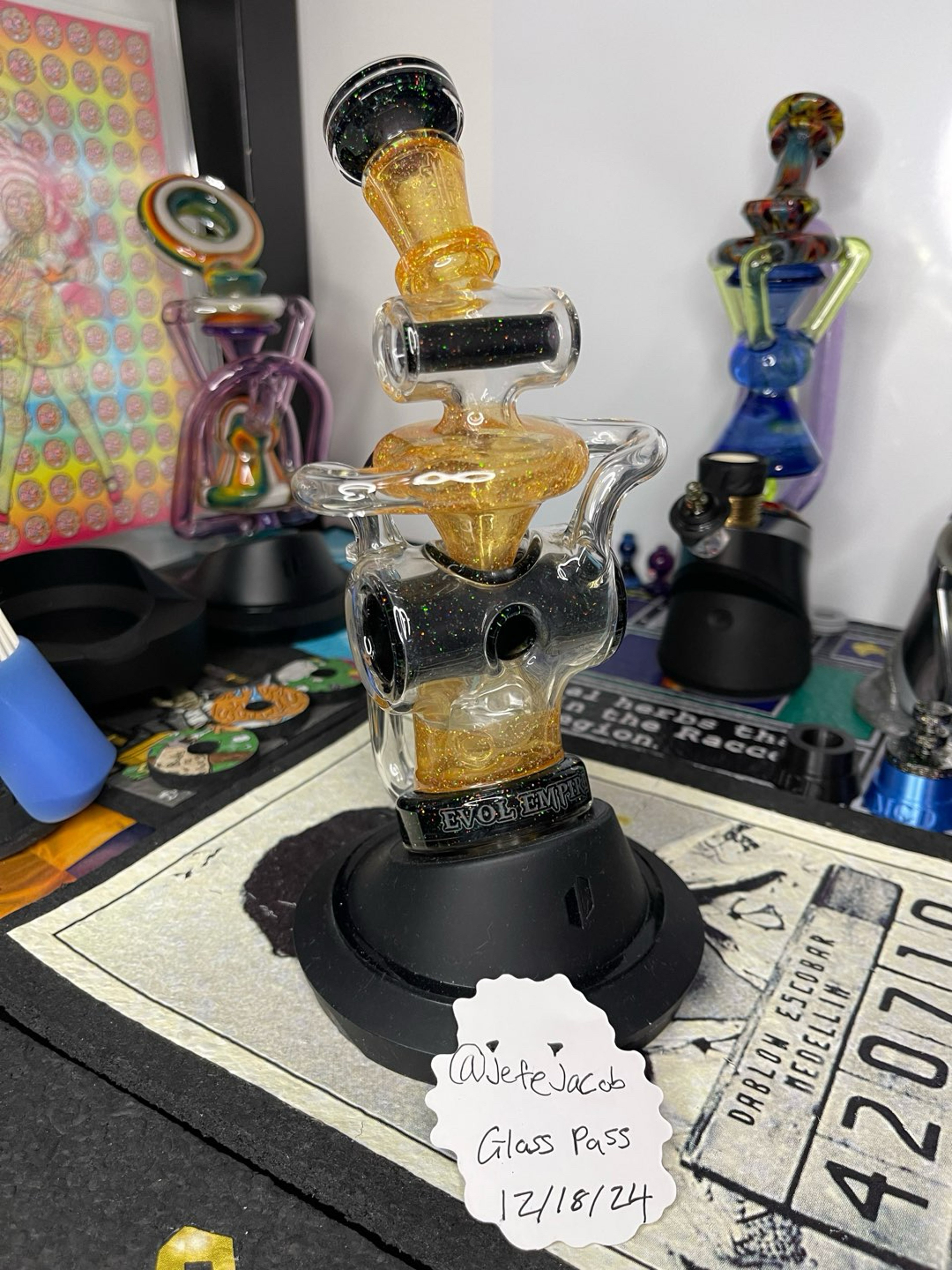 Preview pic of Evol Empire Re-Clipse Opal Galaxy Acadian Glassworks Opal Tangelo