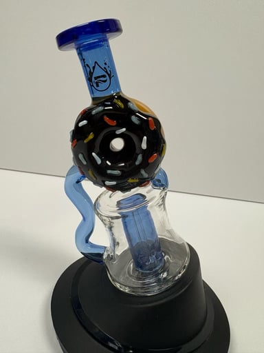 Preview pic of Puffco Peak or Peak Pro Donut or Doughnut top by Pulsar Glass chocolate sprinkles