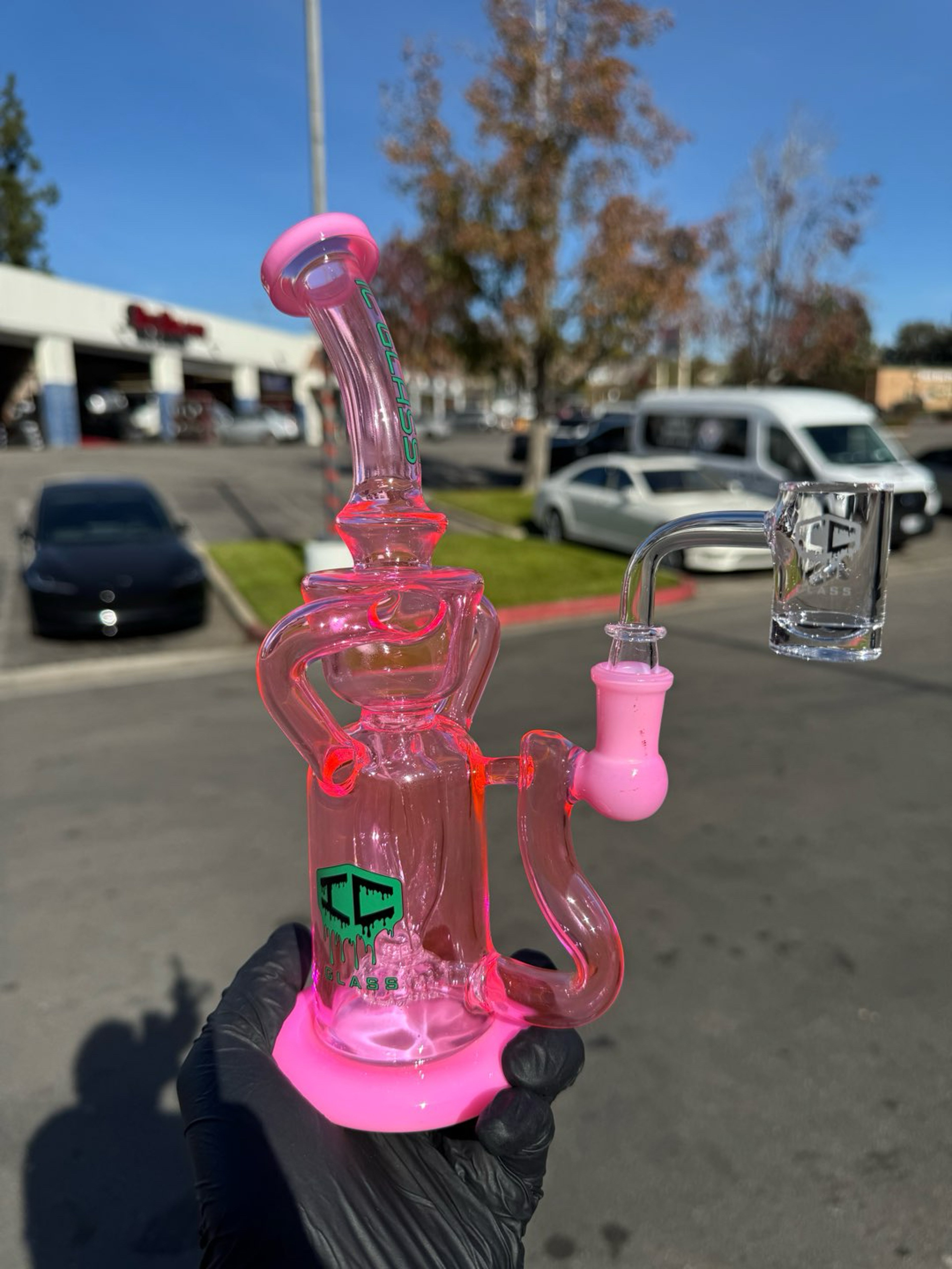 Preview pic of IC Glass Neon Pink Recycler