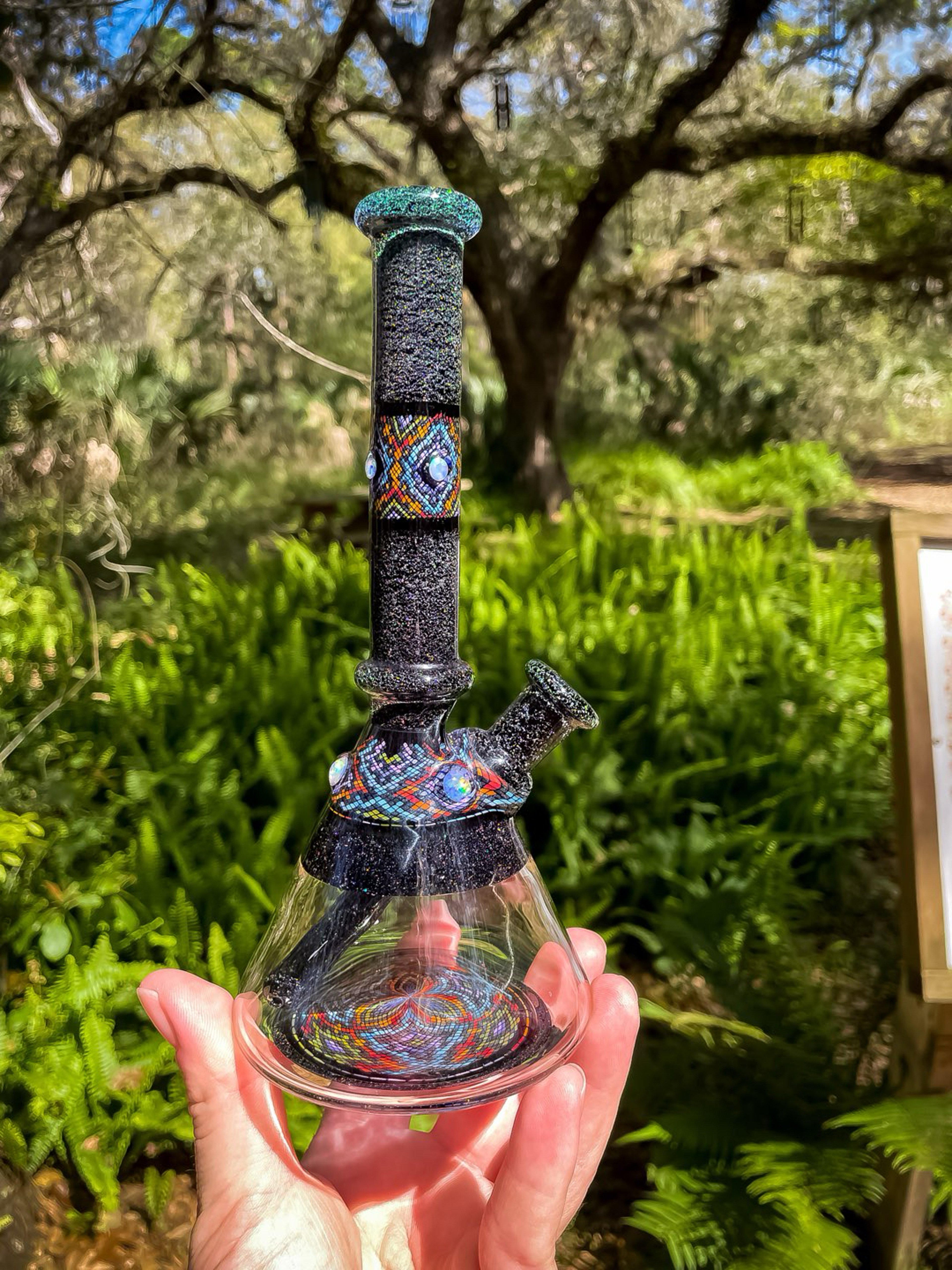 Preview pic of John W Crushed Opal flask