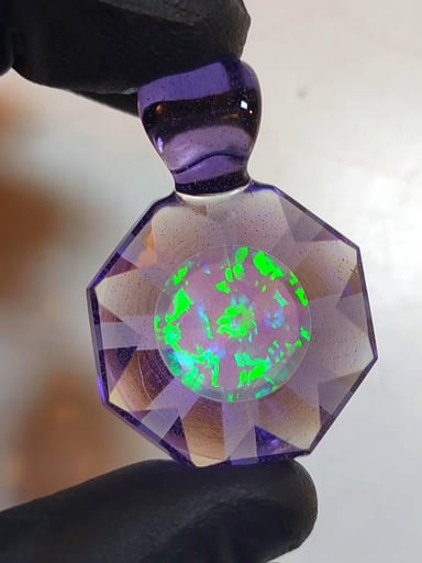 Preview pic of 15mm Opal Faceted Elixir CFL Gem Pendant