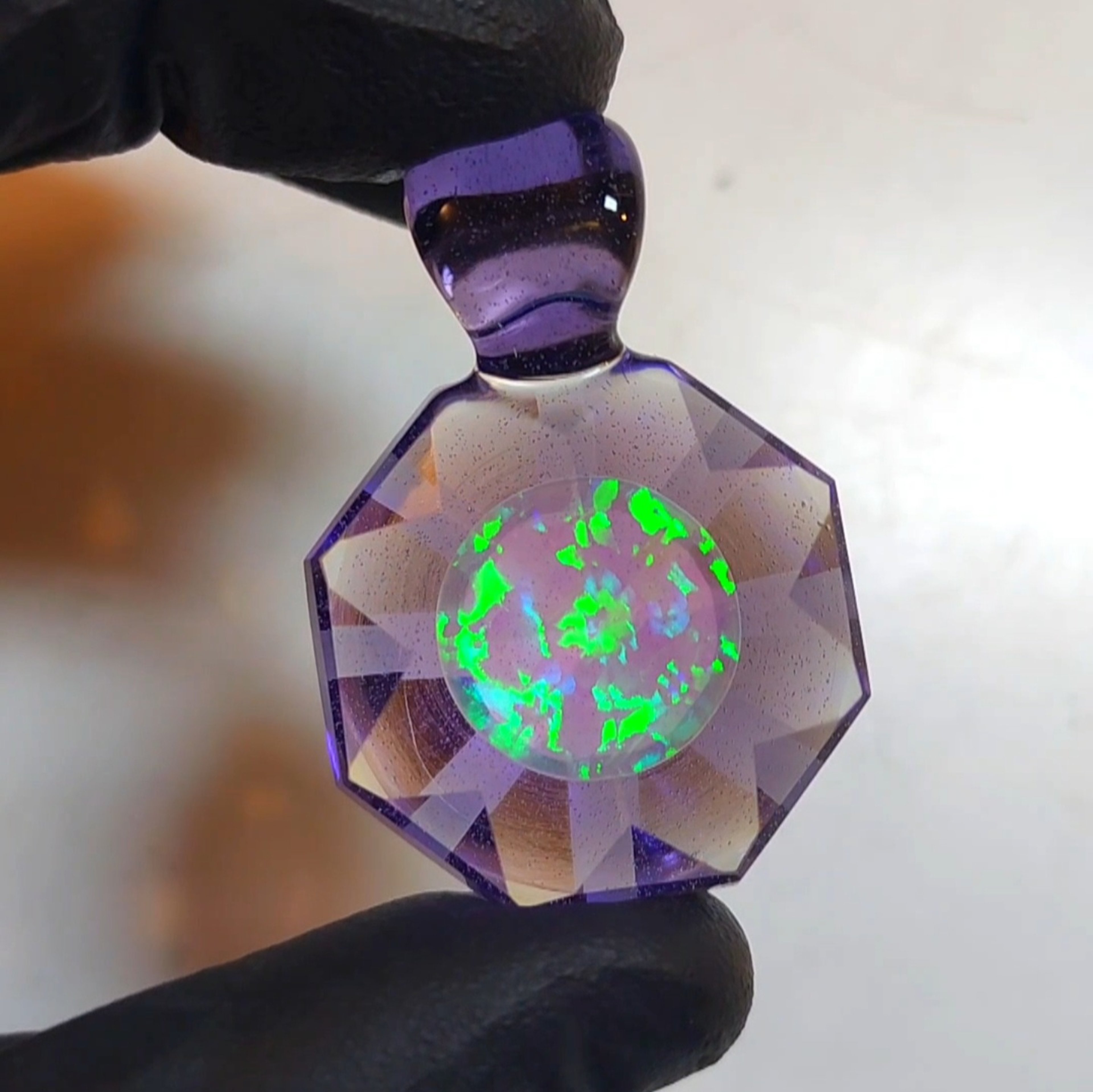Preview pic of 15mm Opal Faceted Elixir CFL Gem Pendant