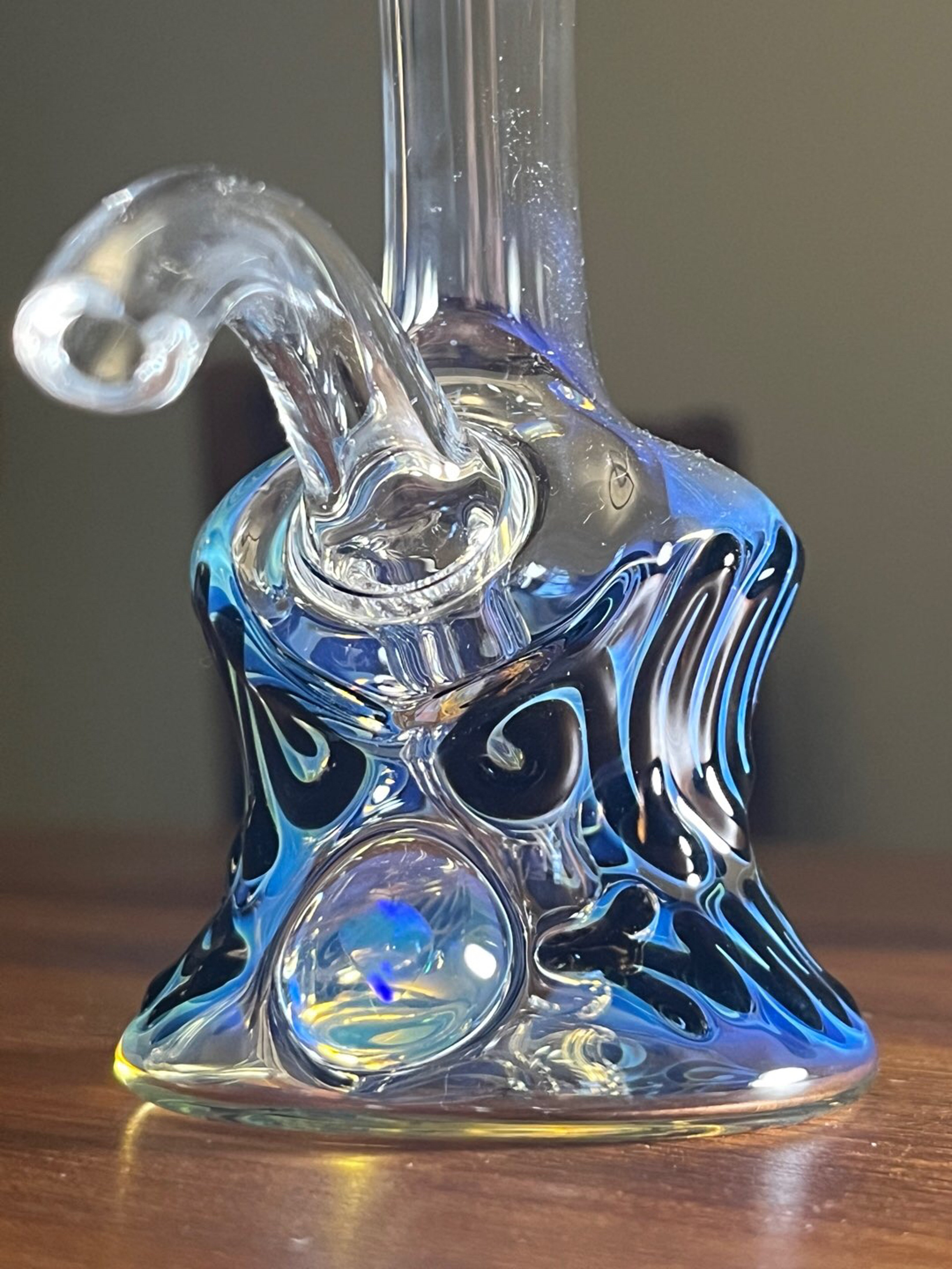 Preview pic of Silver Fume Strottle with Wig Wag Arrows and Blue Opal