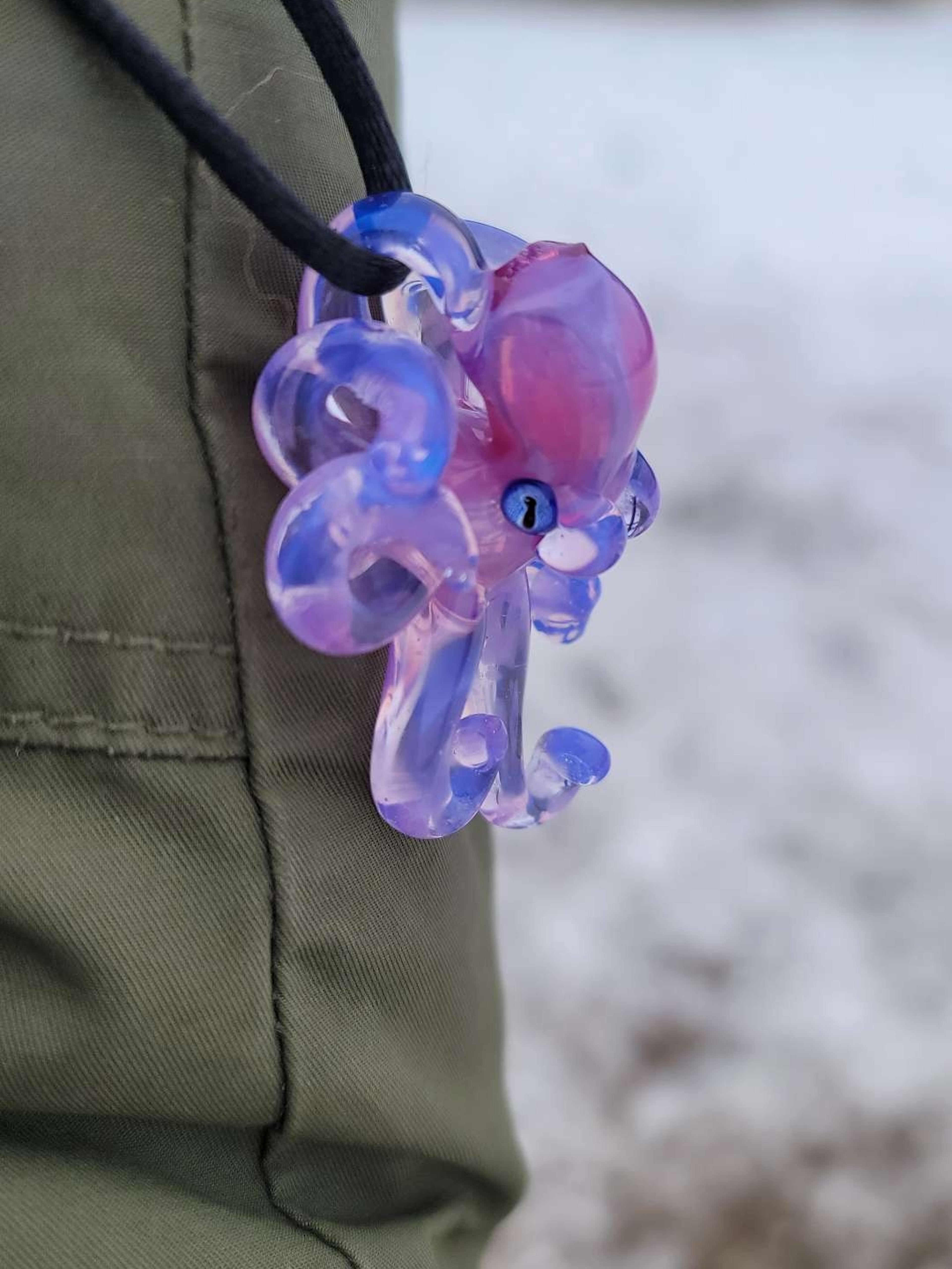 Preview pic of The Lucid Kraken blue-eyed Boro octopus by Marilyn Ure