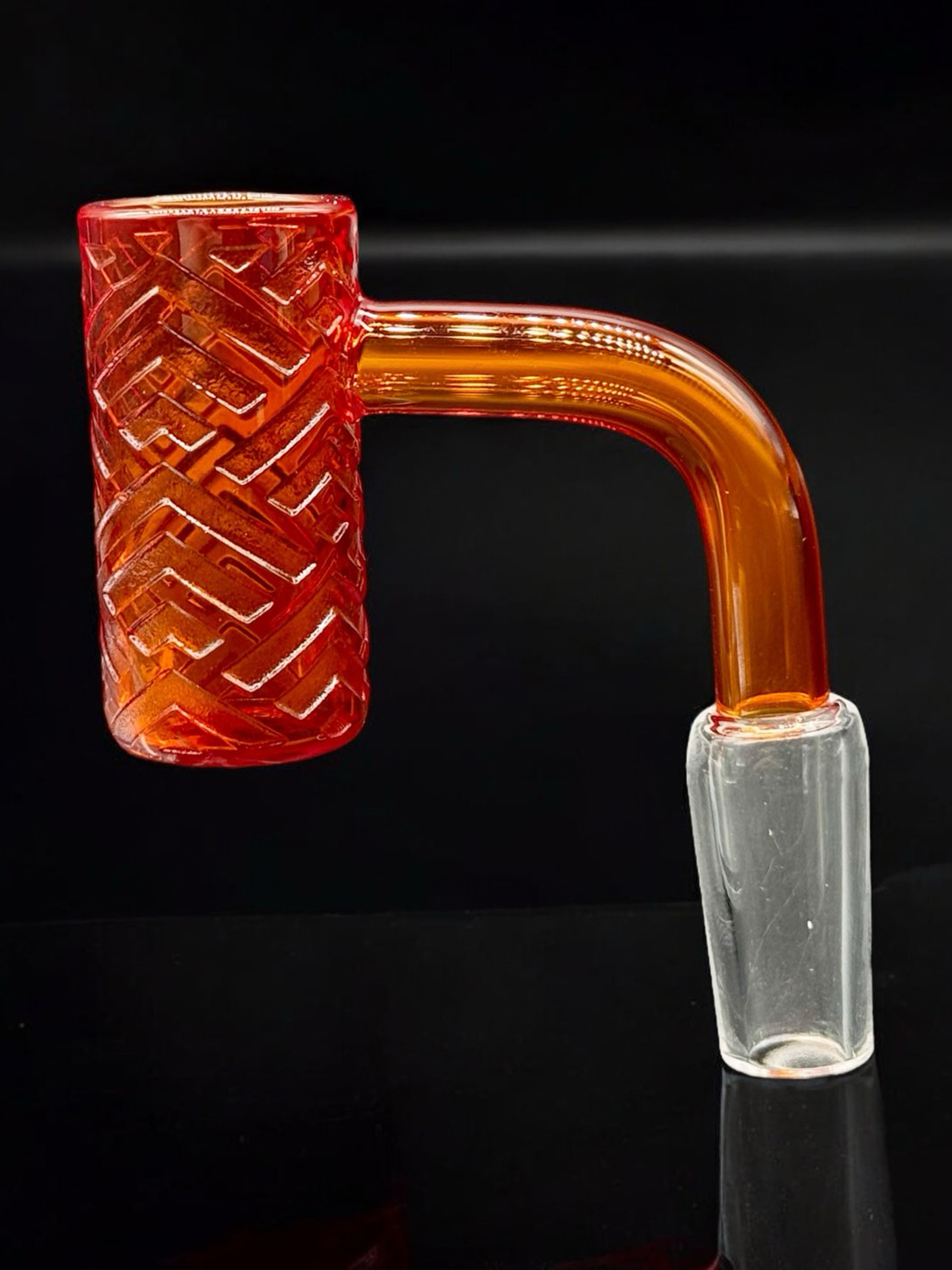 Orange 90 Degree Quartz Banger Deep Bowl image 0