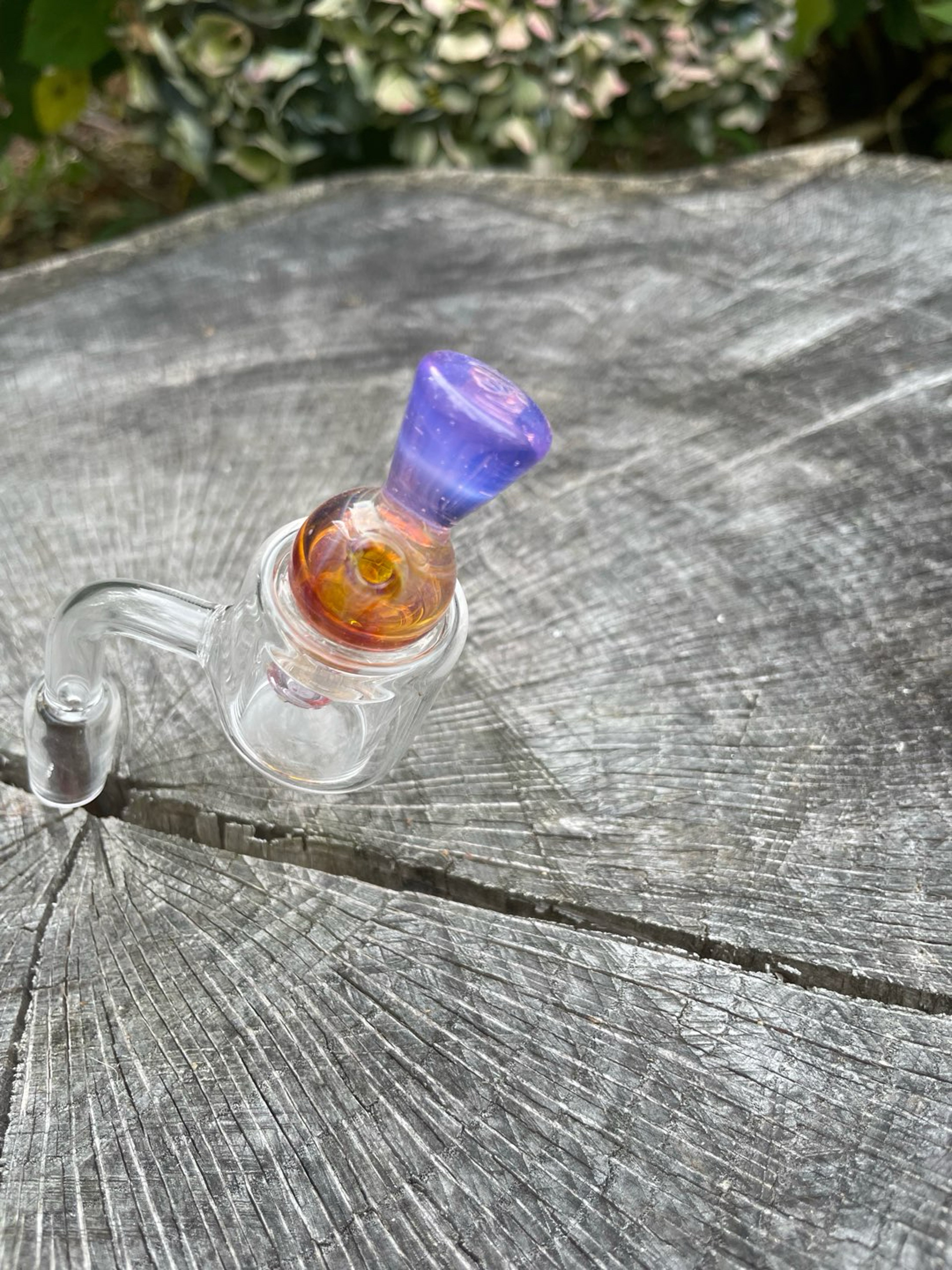 Preview pic of Handblown Lavender Sunset Bubble Cap
