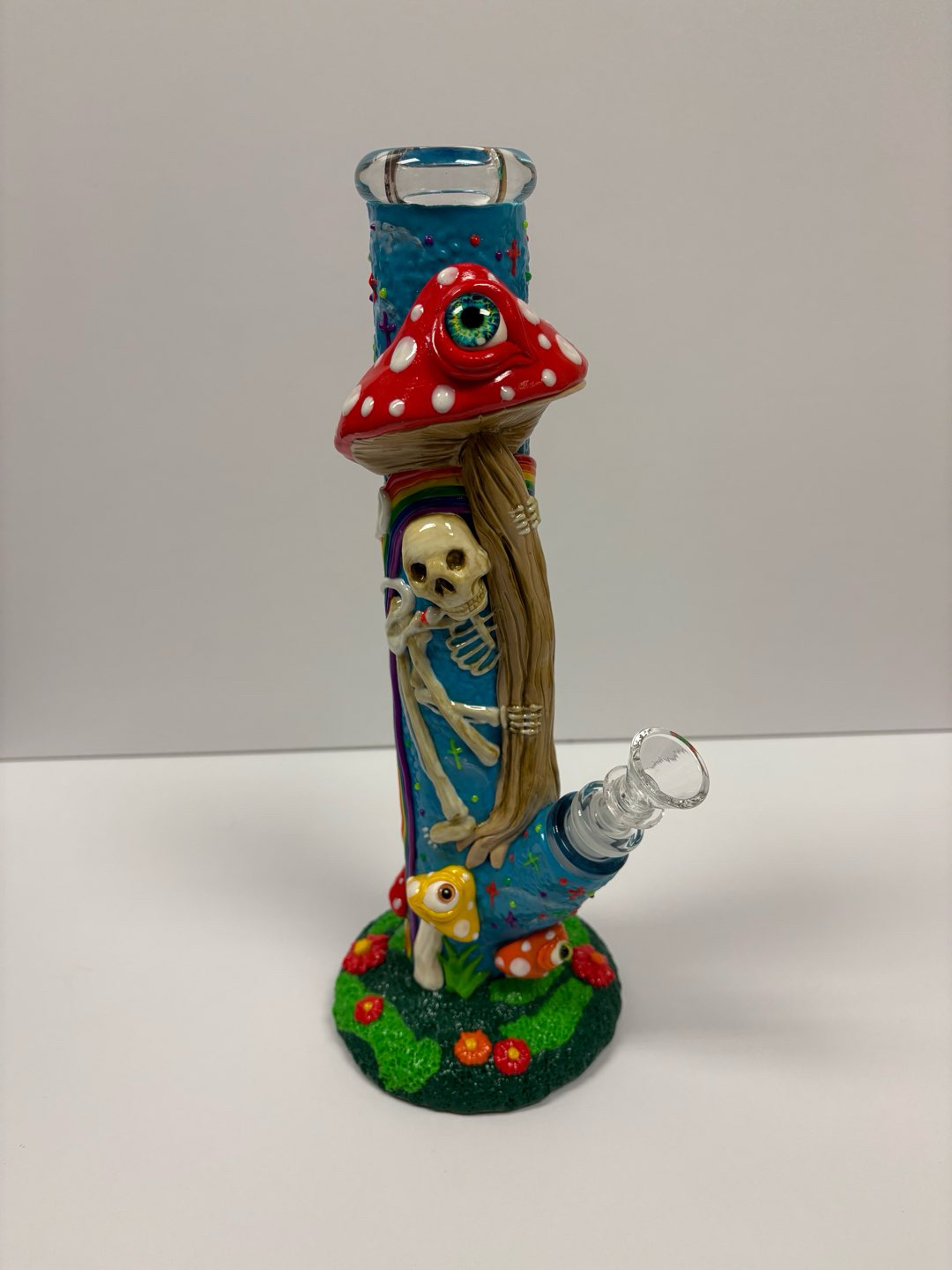 Preview pic of Pulsar Glass Mushroom and Skeleton and Rainbow rig 14mm 90
